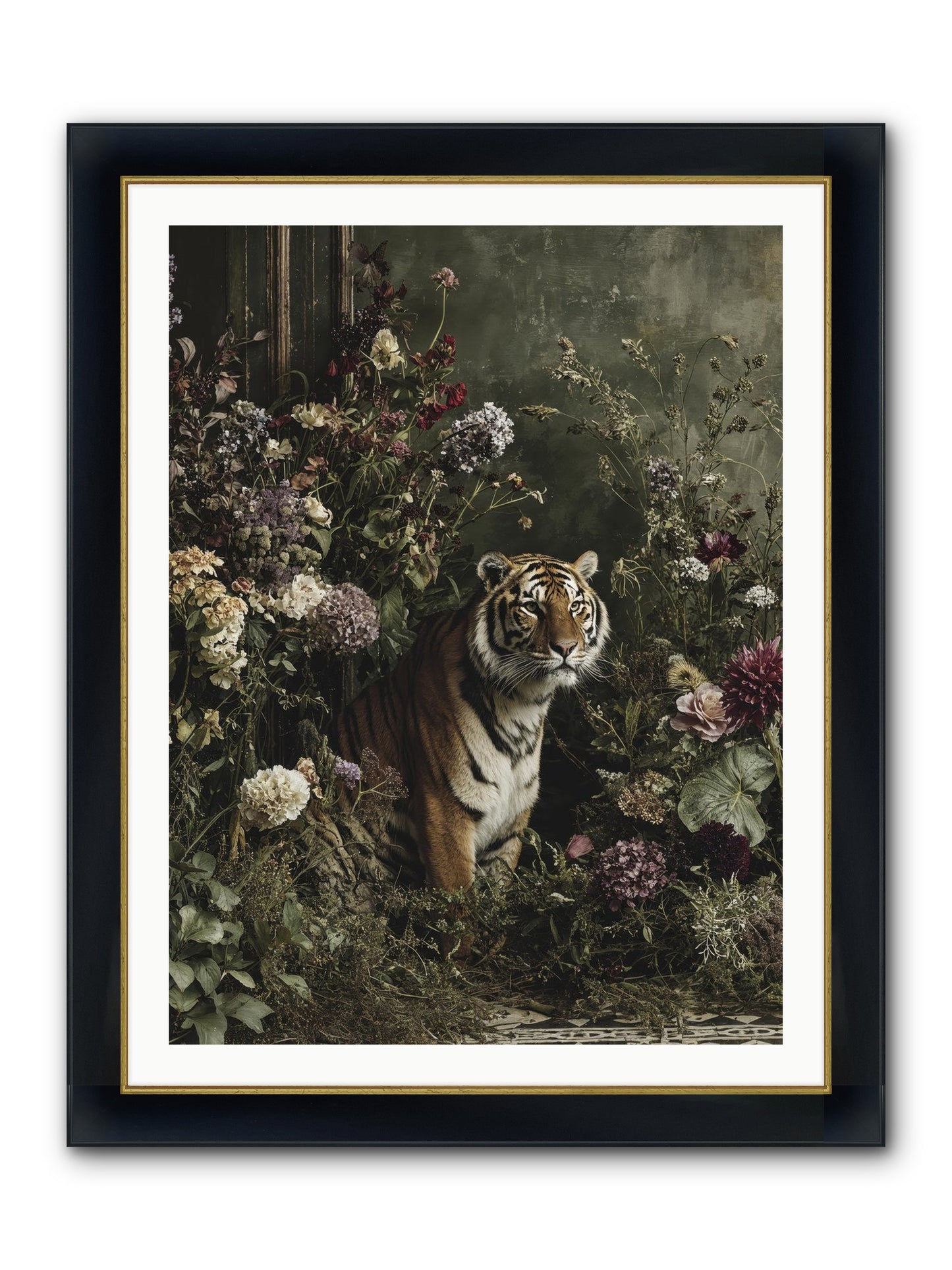 The Imperial Garden Framed Print - Wide Black w/Gold 30x40