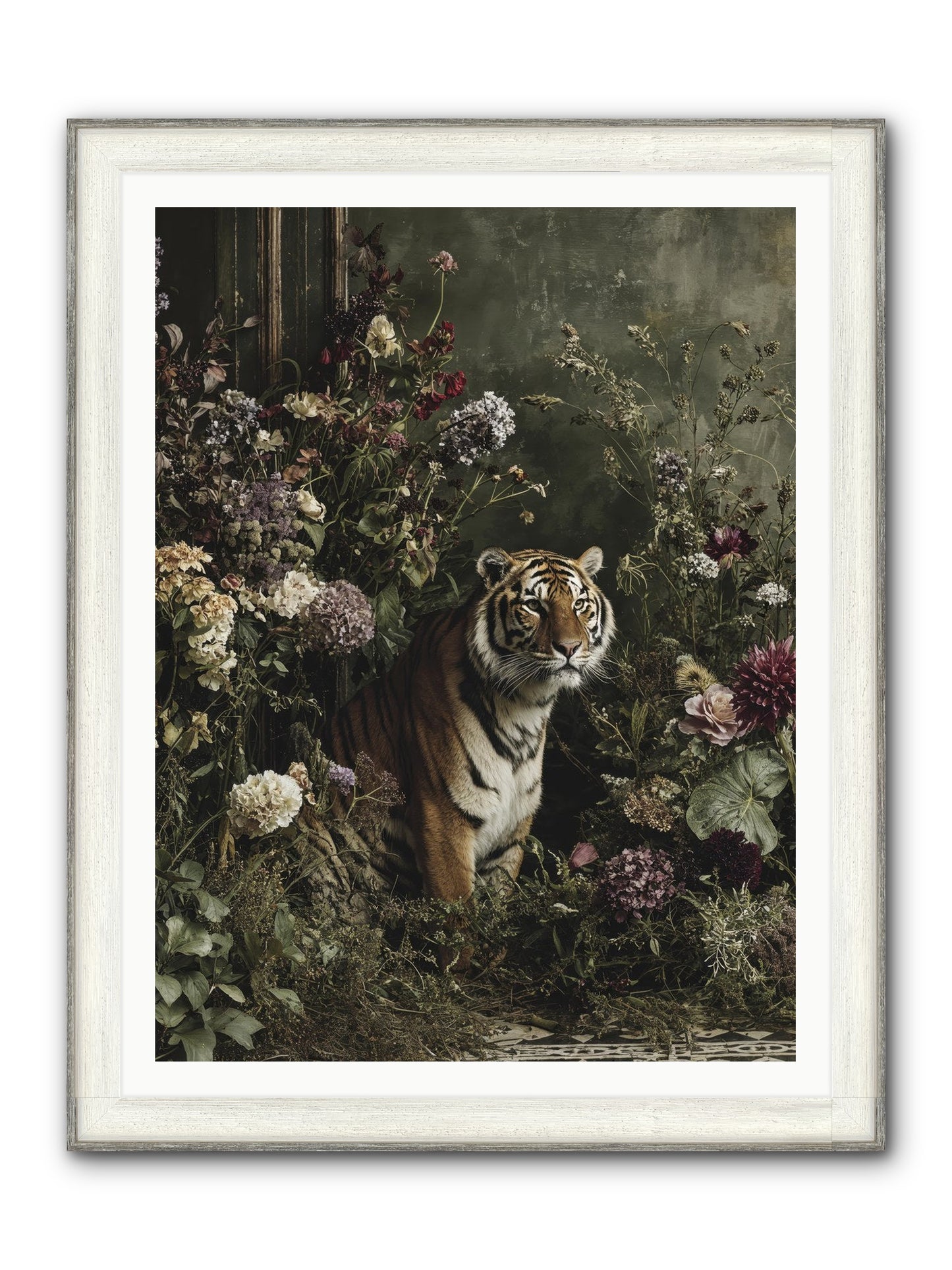 The Imperial Garden Framed Print - Driftwood White 36x48