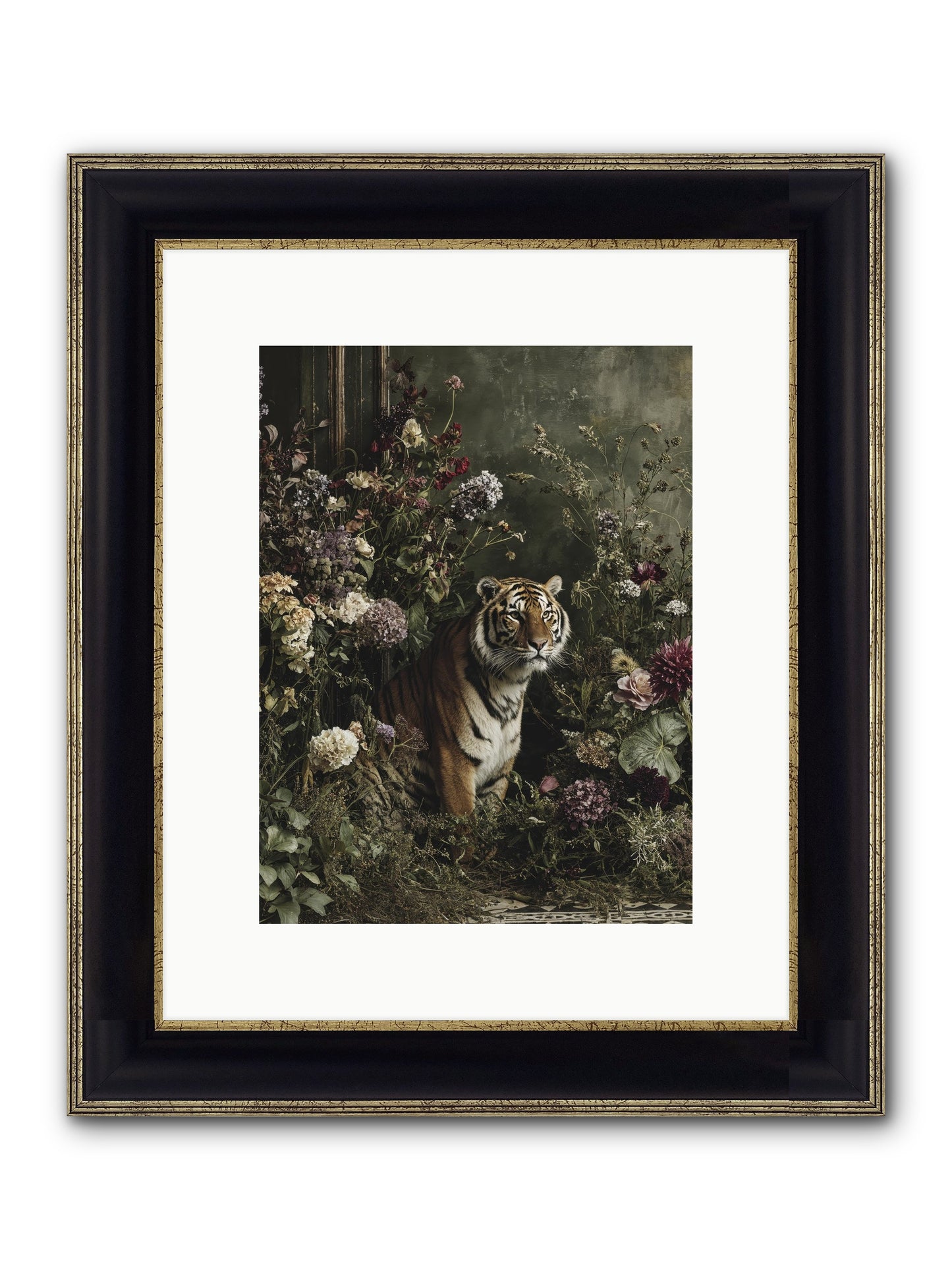 The Imperial Garden Framed Print - Black & Gold 9x12
