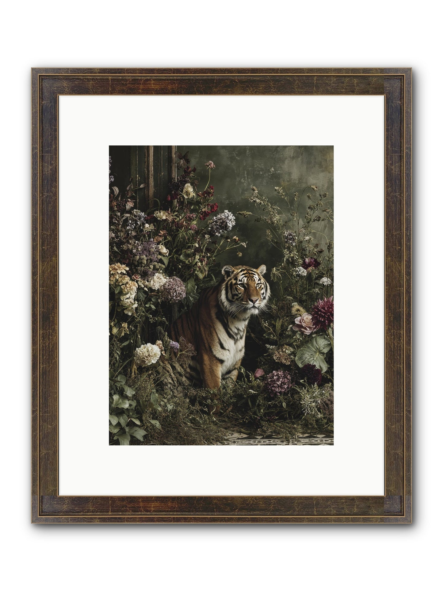 The Imperial Garden Framed Print - Slimwoods Black/Gold 9x12