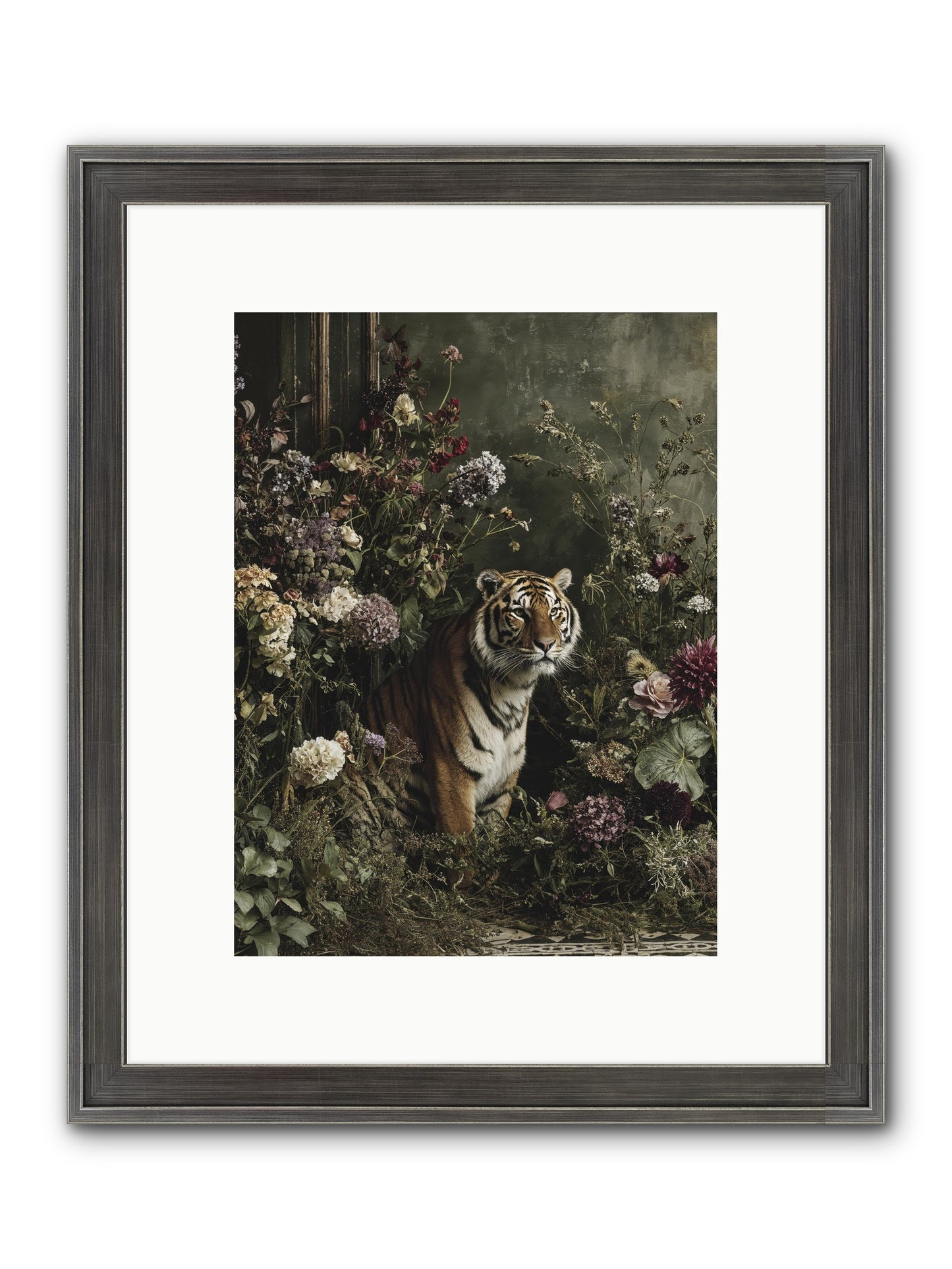 The Imperial Garden Framed Print - Slimwoods Black/Silver 9x12