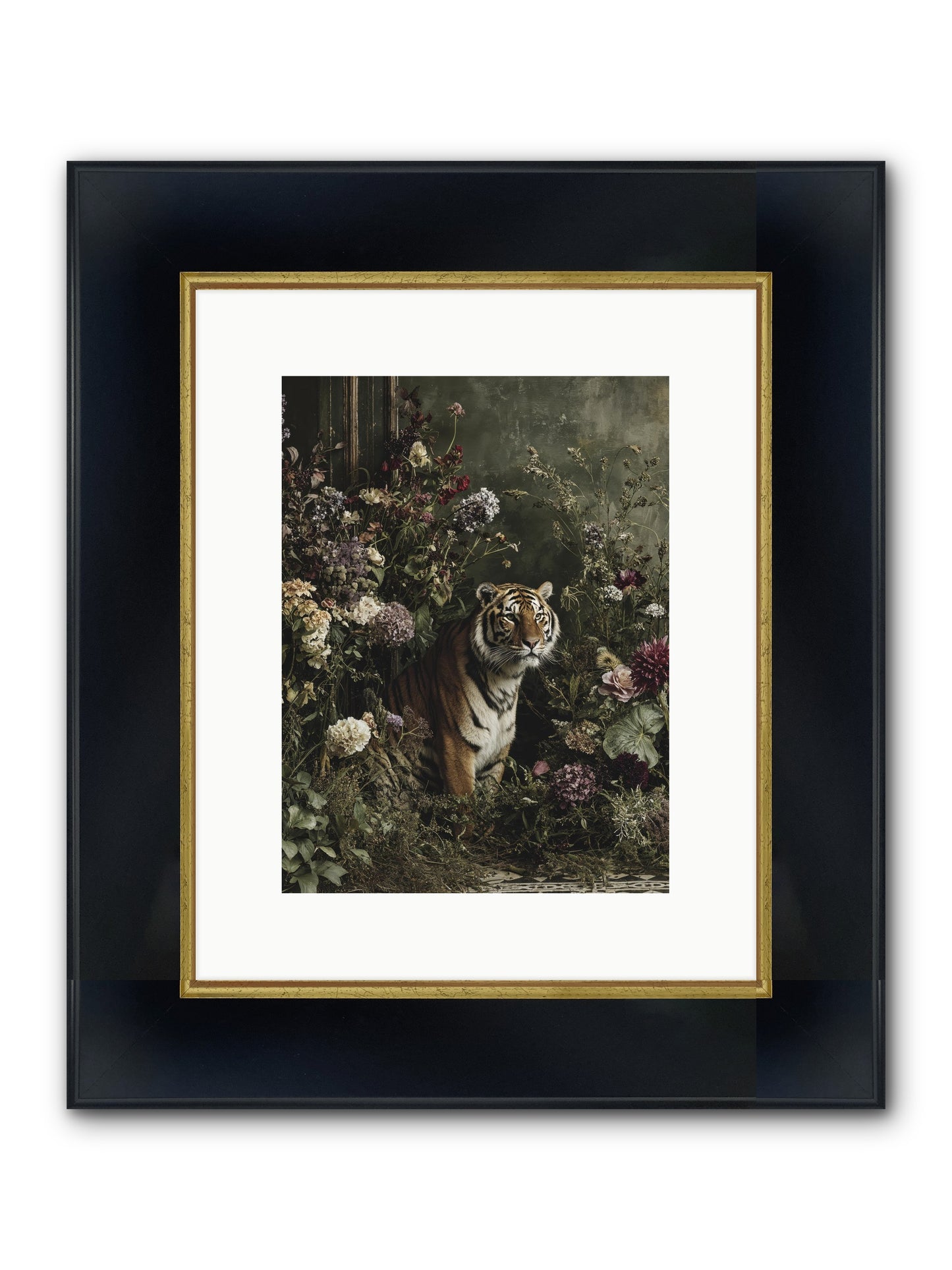 The Imperial Garden Framed Print - Wide Black w/Gold 9x12