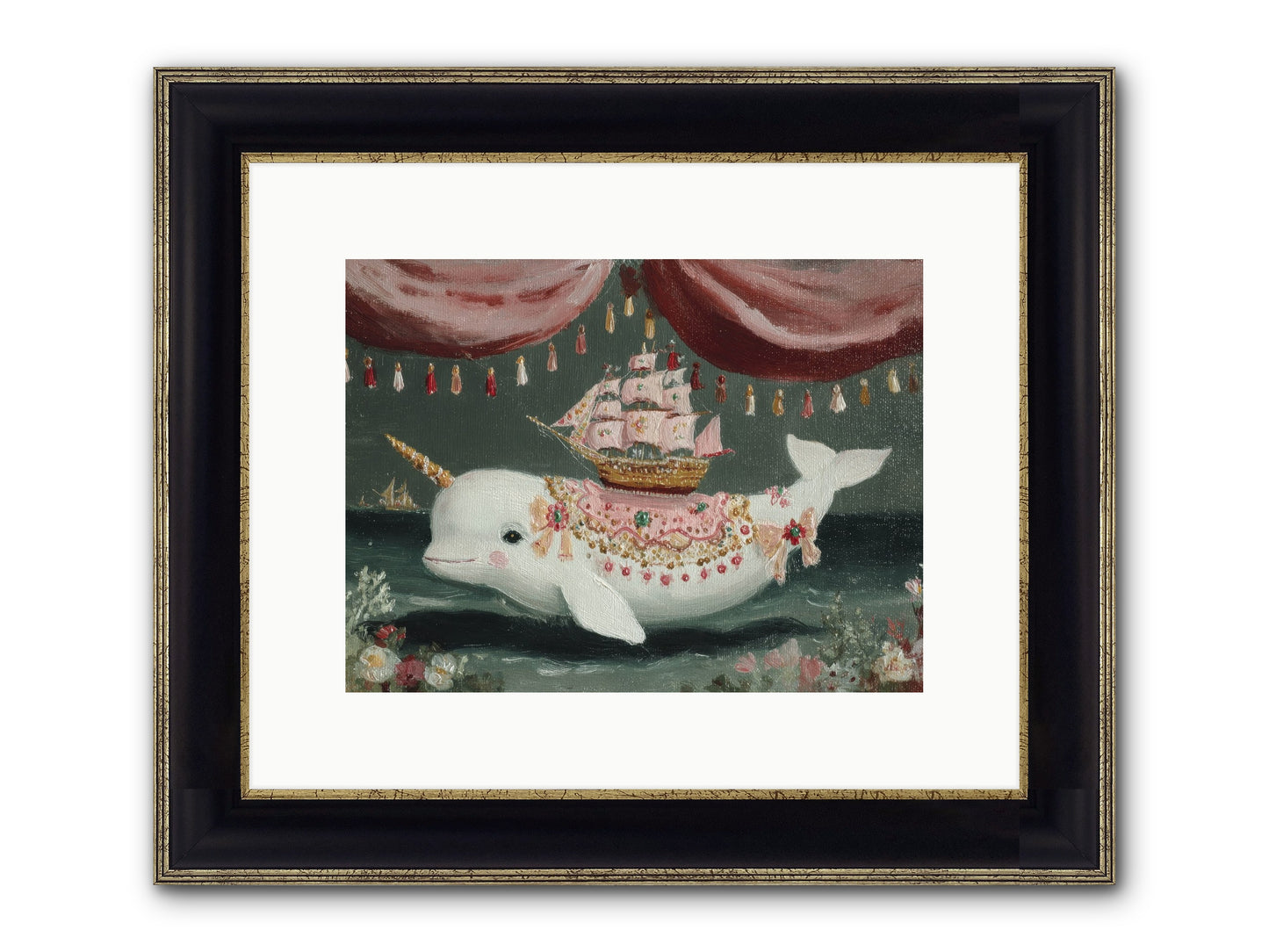 The Impossible Darling Framed Print - Black & Gold 12x9