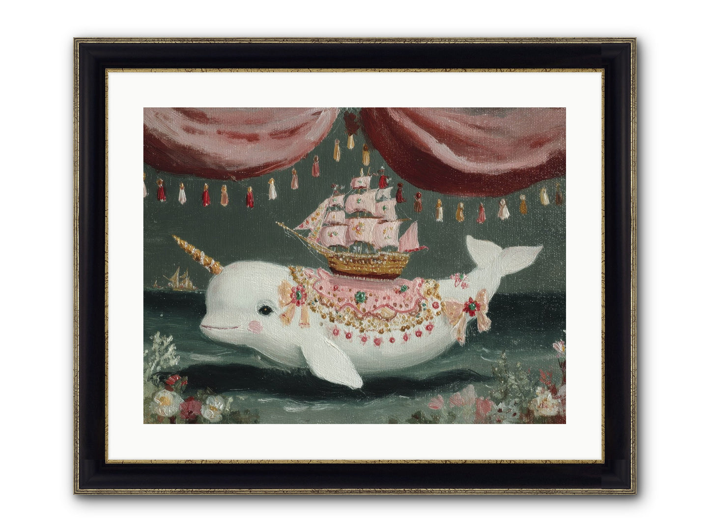 The Impossible Darling Framed Print - Black & Gold 24x18