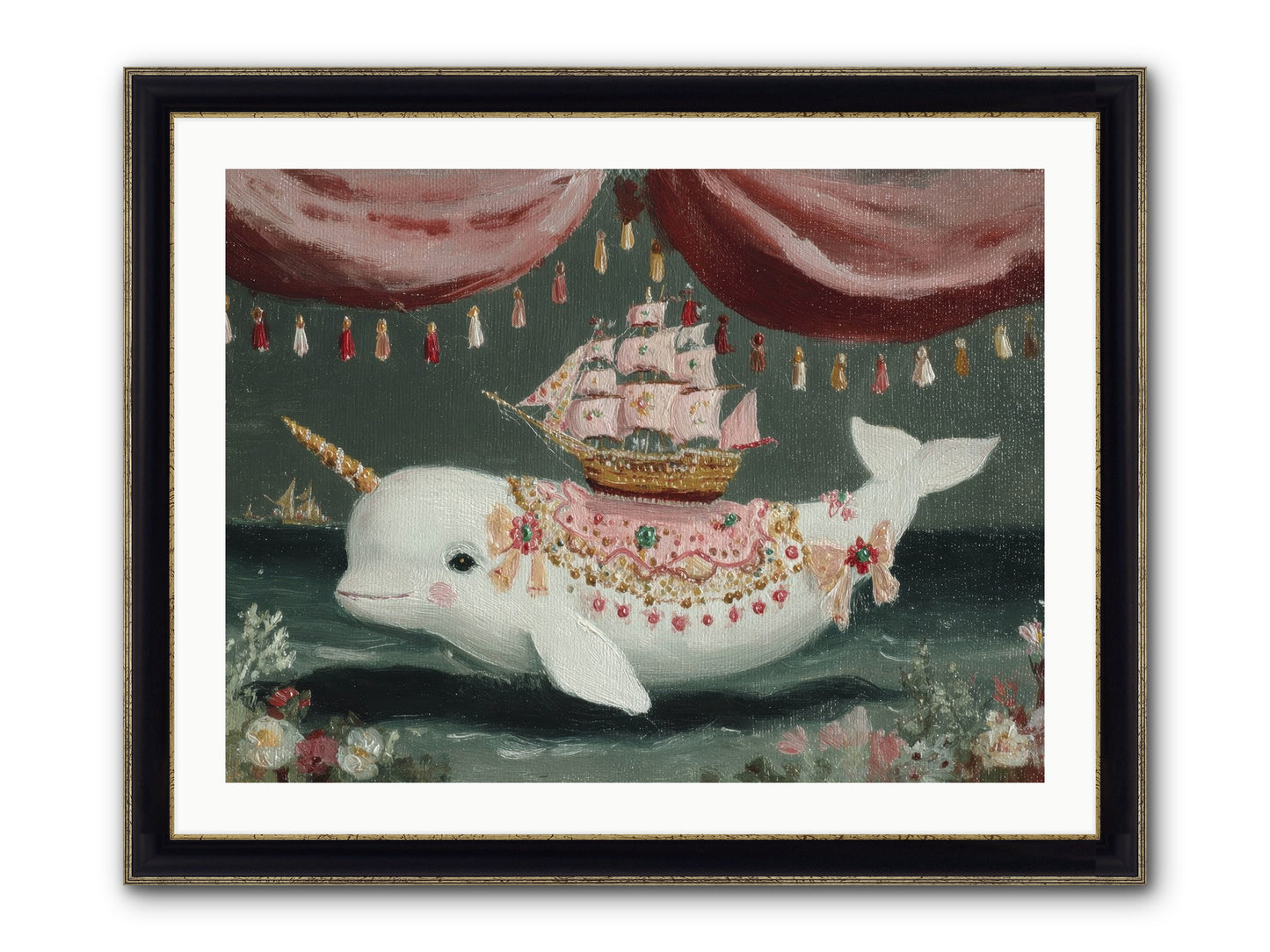 The Impossible Darling Framed Print - Black & Gold 32x24