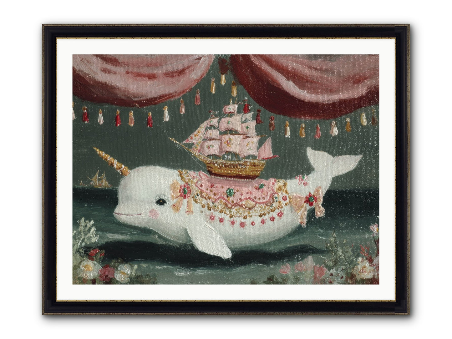 The Impossible Darling Framed Print - Black & Gold 40x30