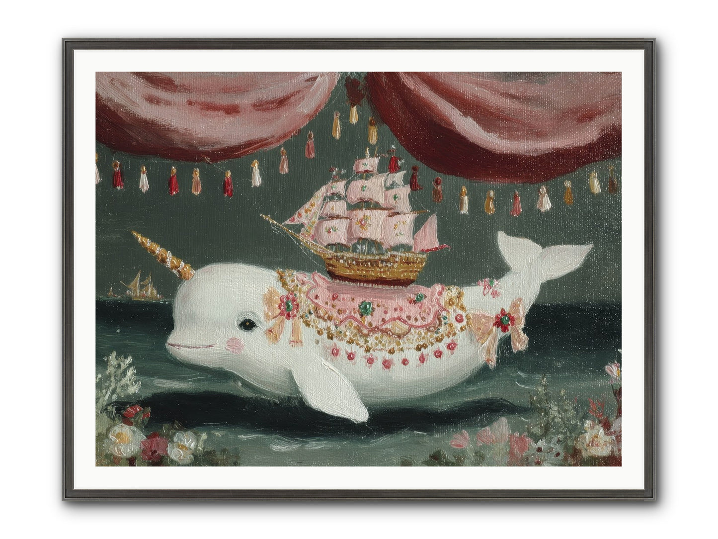 The Impossible Darling Framed Print - Slimwoods Black/Silver 48x36