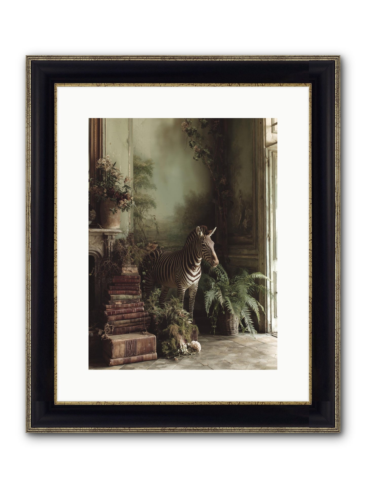 The Impossible Poise Framed Print - Black & Gold 12x16