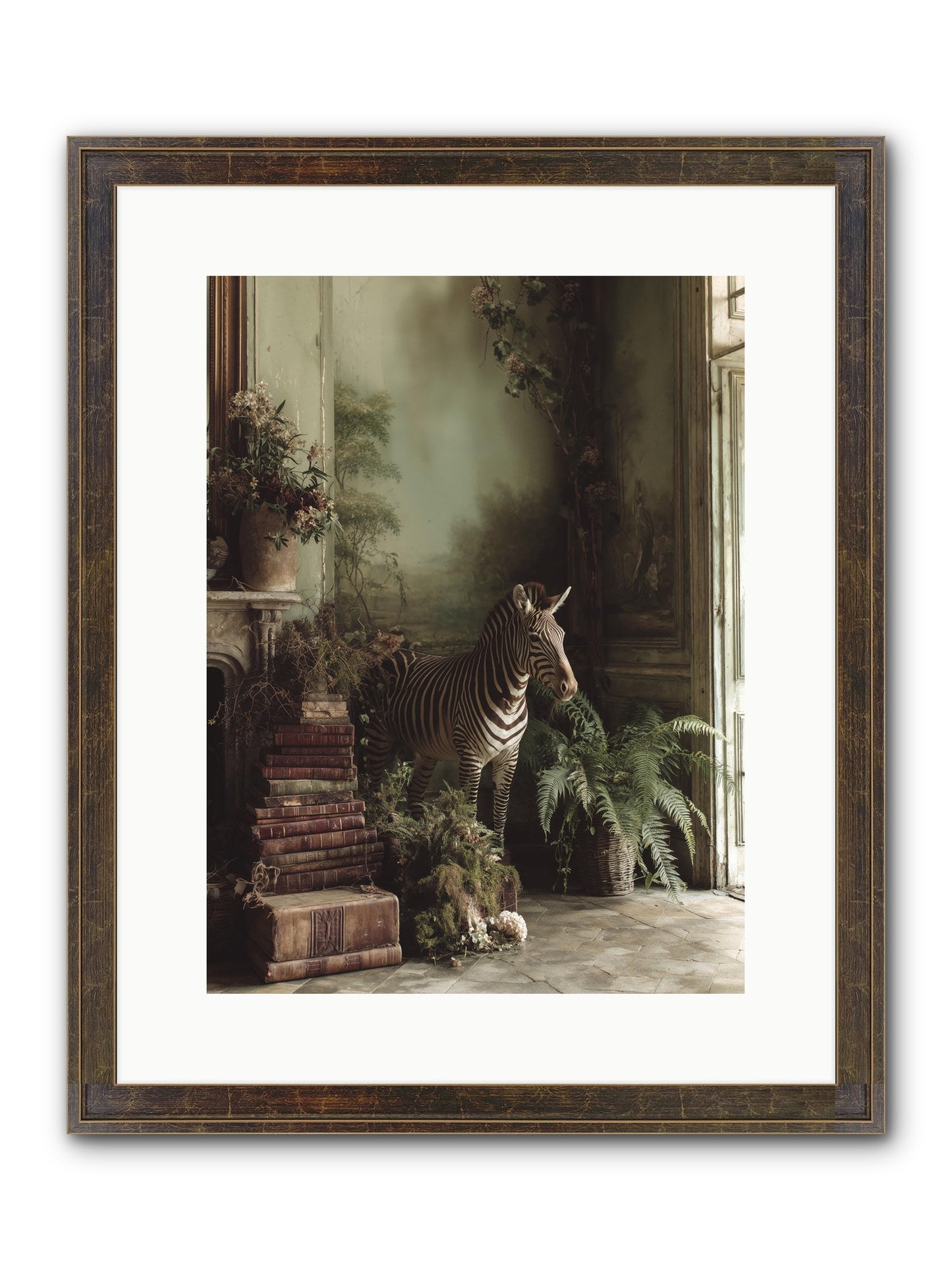 The Impossible Poise Framed Print - Slimwoods Black/Gold 12x16