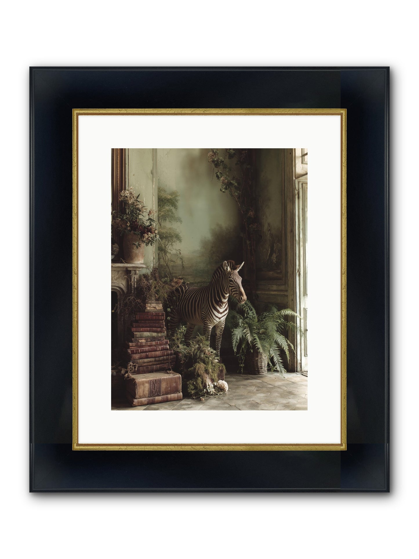 The Impossible Poise Framed Print - Wide Black w/Gold 12x16