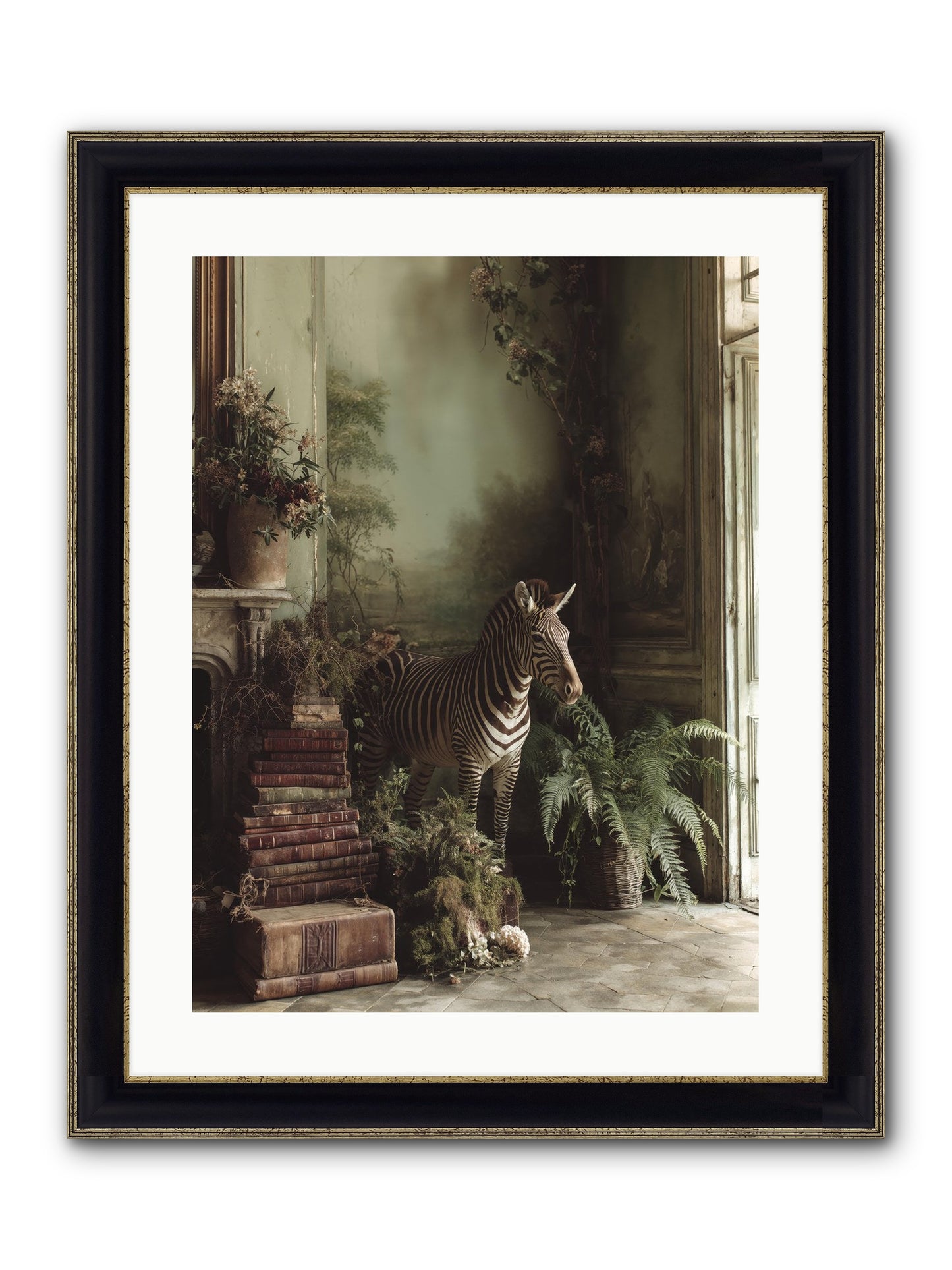 The Impossible Poise Framed Print - Black & Gold 18x24