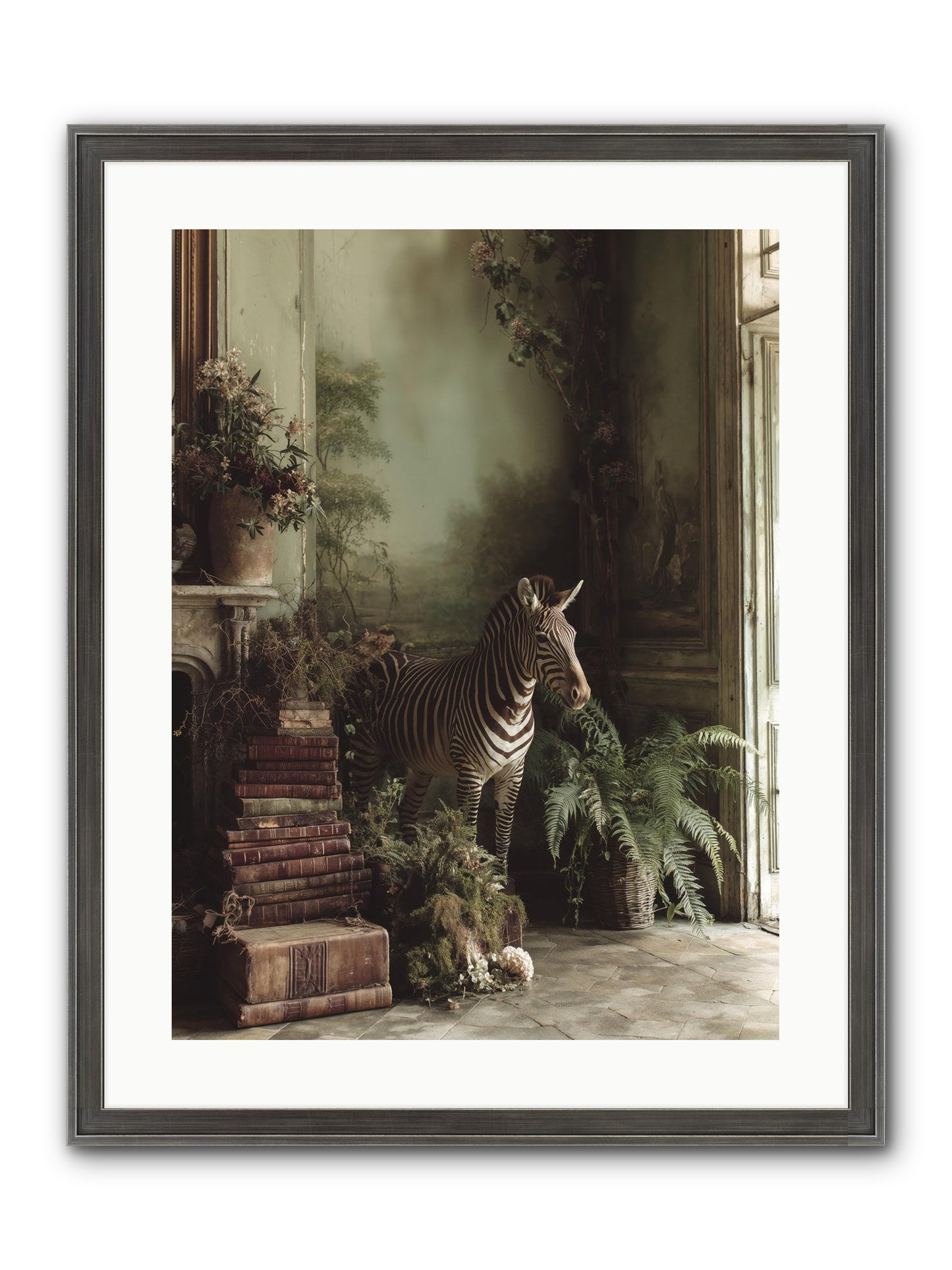 The Impossible Poise Framed Print - Slimwoods Black/Silver 18x24