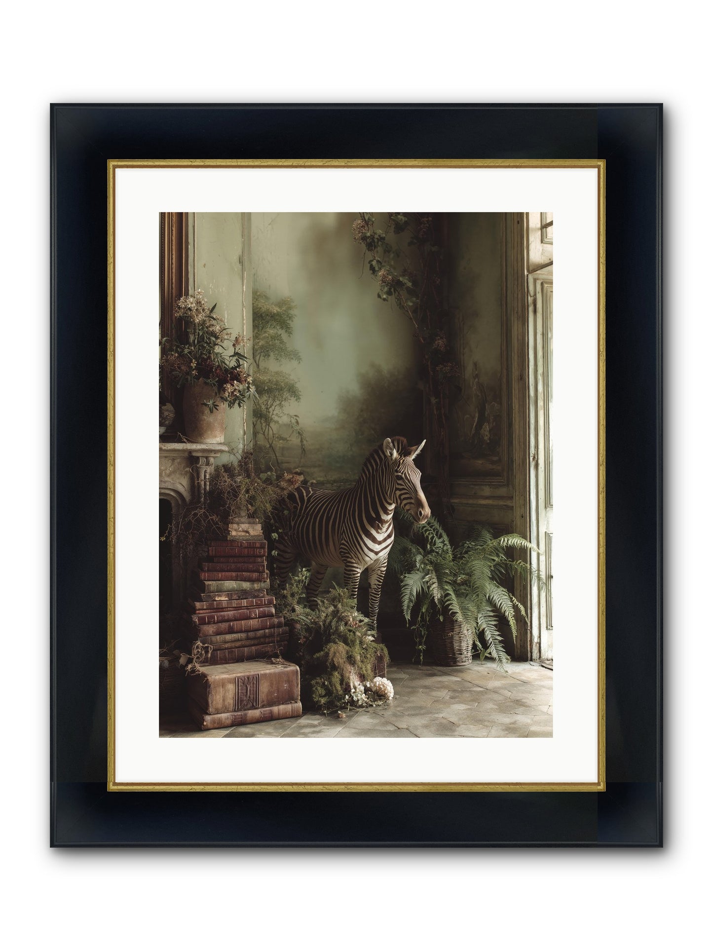 The Impossible Poise Framed Print - Wide Black w/Gold 18x24