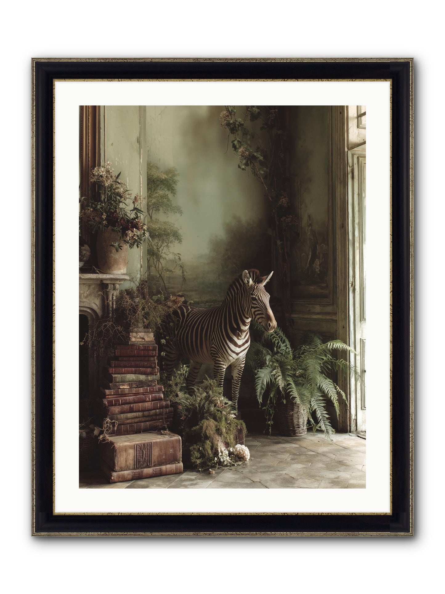 The Impossible Poise Framed Print - Black & Gold 24x32