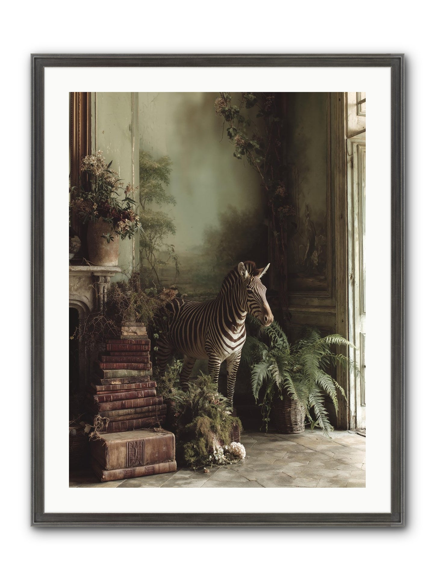 The Impossible Poise Framed Print - Slimwoods Black/Silver 24x32