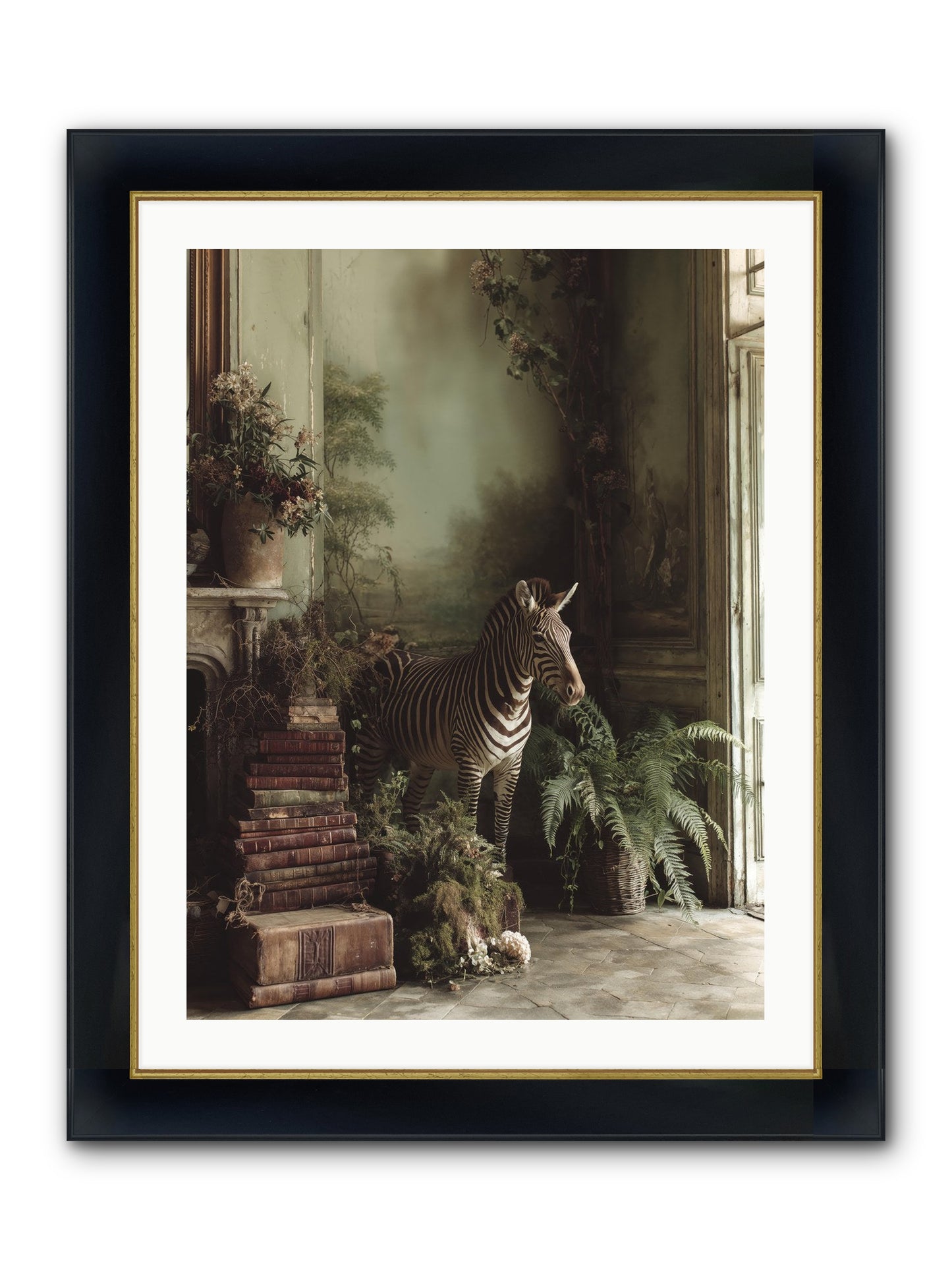The Impossible Poise Framed Print - Wide Black w/Gold 24x32