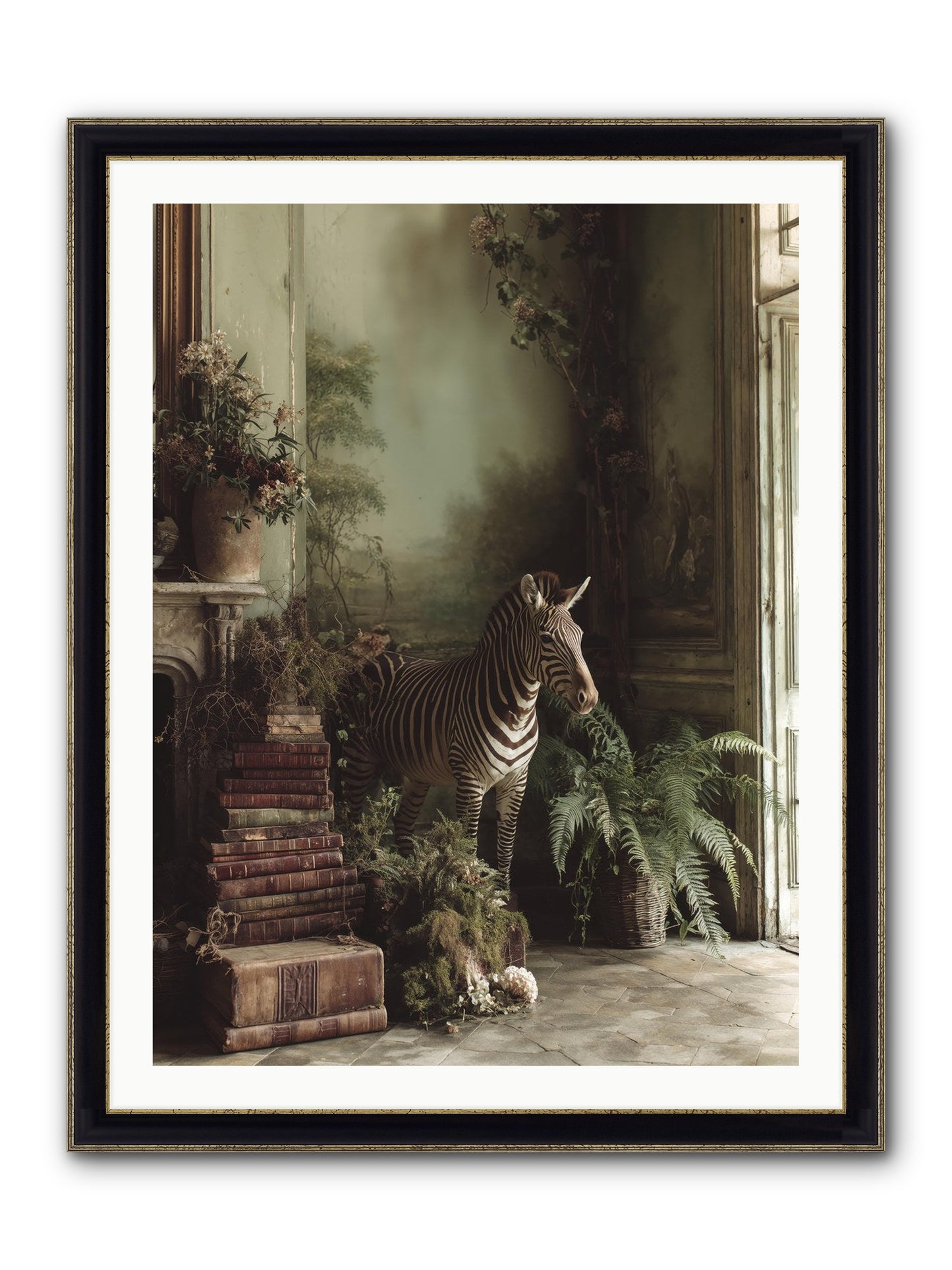 The Impossible Poise Framed Print - Black & Gold 30x40