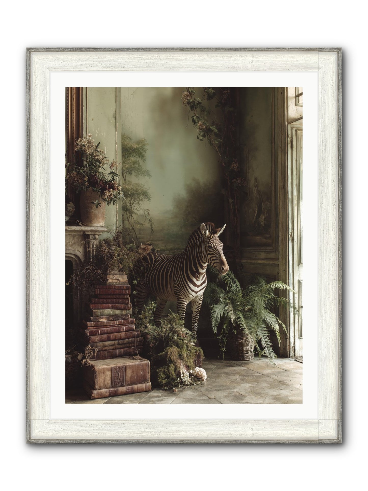 The Impossible Poise Framed Print - Driftwood White 30x40