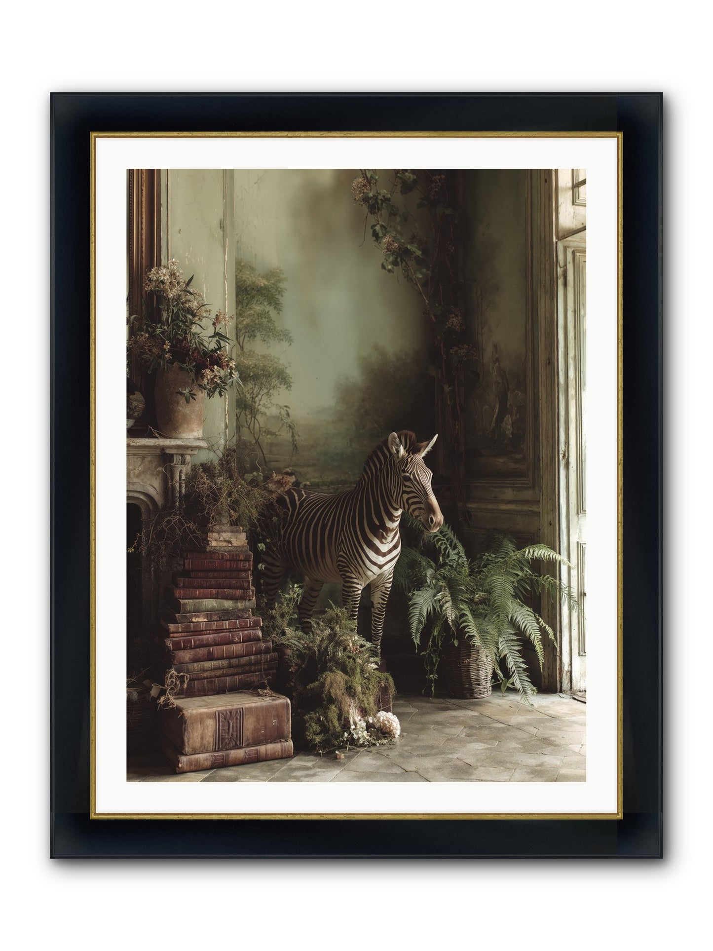 The Impossible Poise Framed Print - Wide Black w/Gold 30x40