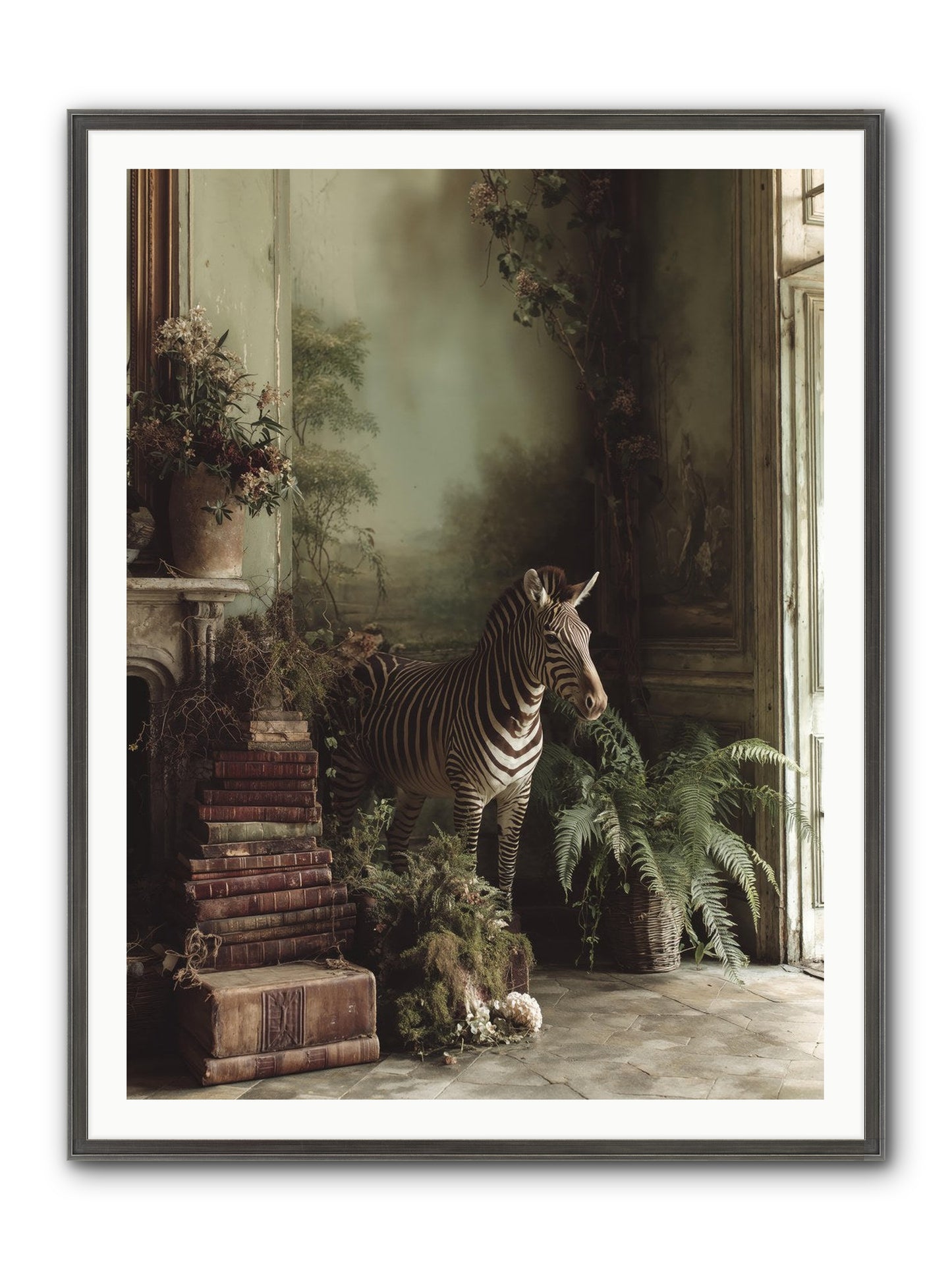 The Impossible Poise Framed Print - Slimwoods Black/Silver 36x48
