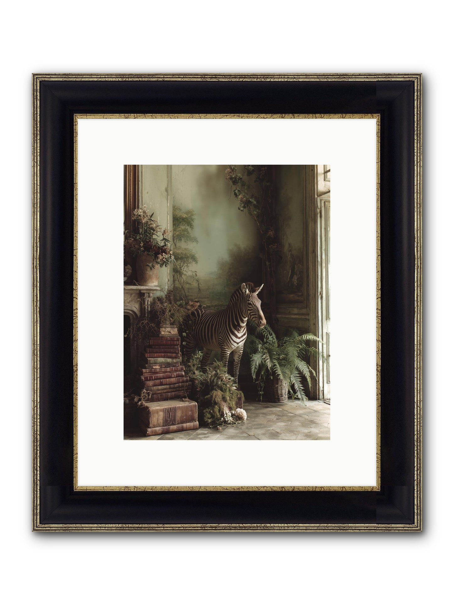 The Impossible Poise Framed Print - Black & Gold 9x12