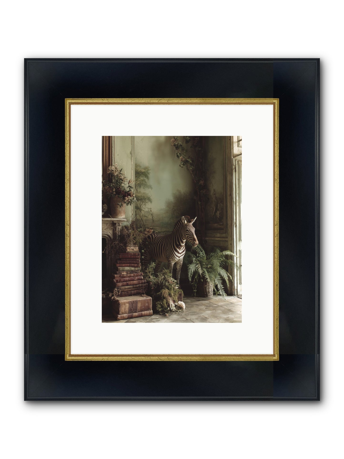 The Impossible Poise Framed Print - Wide Black w/Gold 9x12