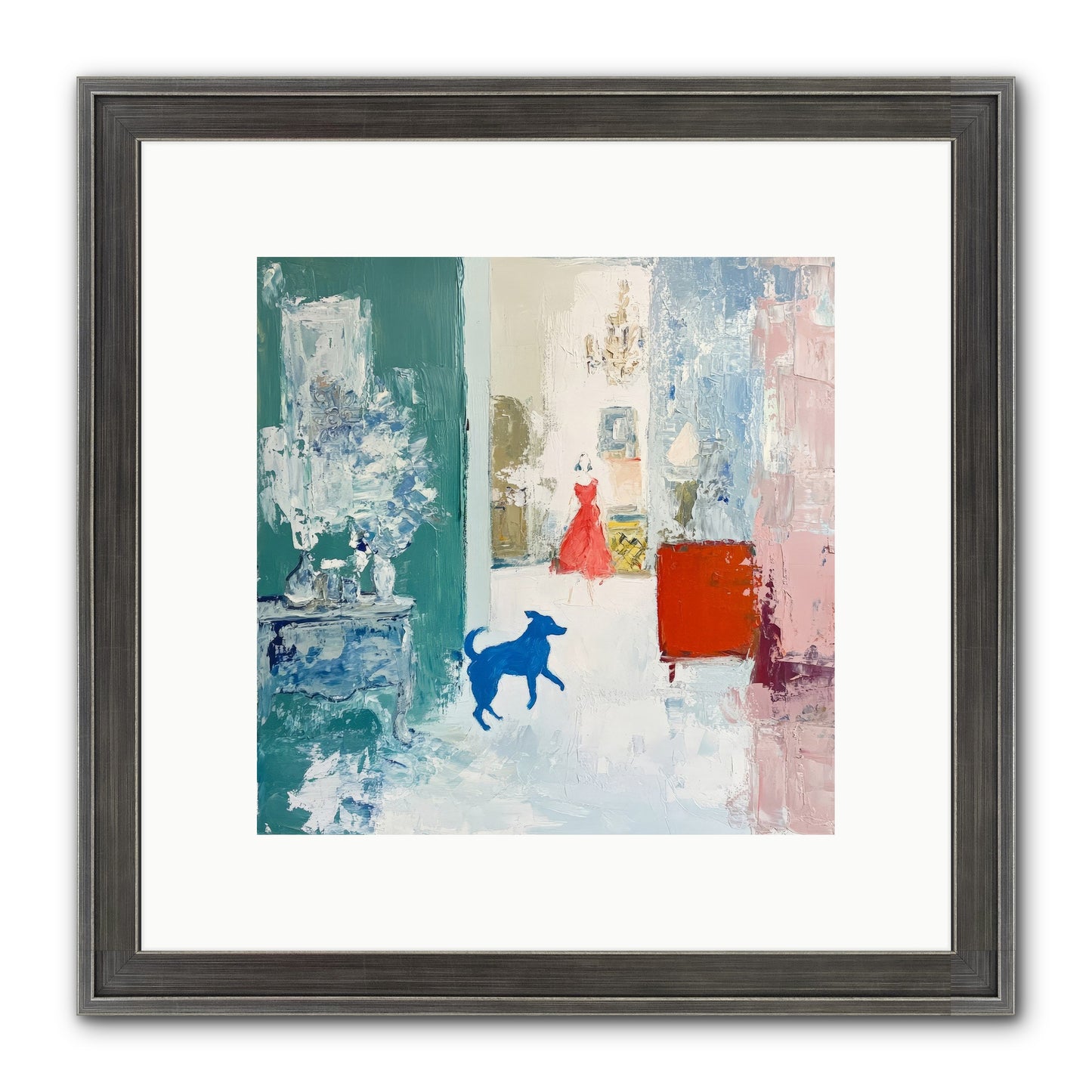 The Indigo Hound Framed Print - Slimwoods Black/Silver 10x10