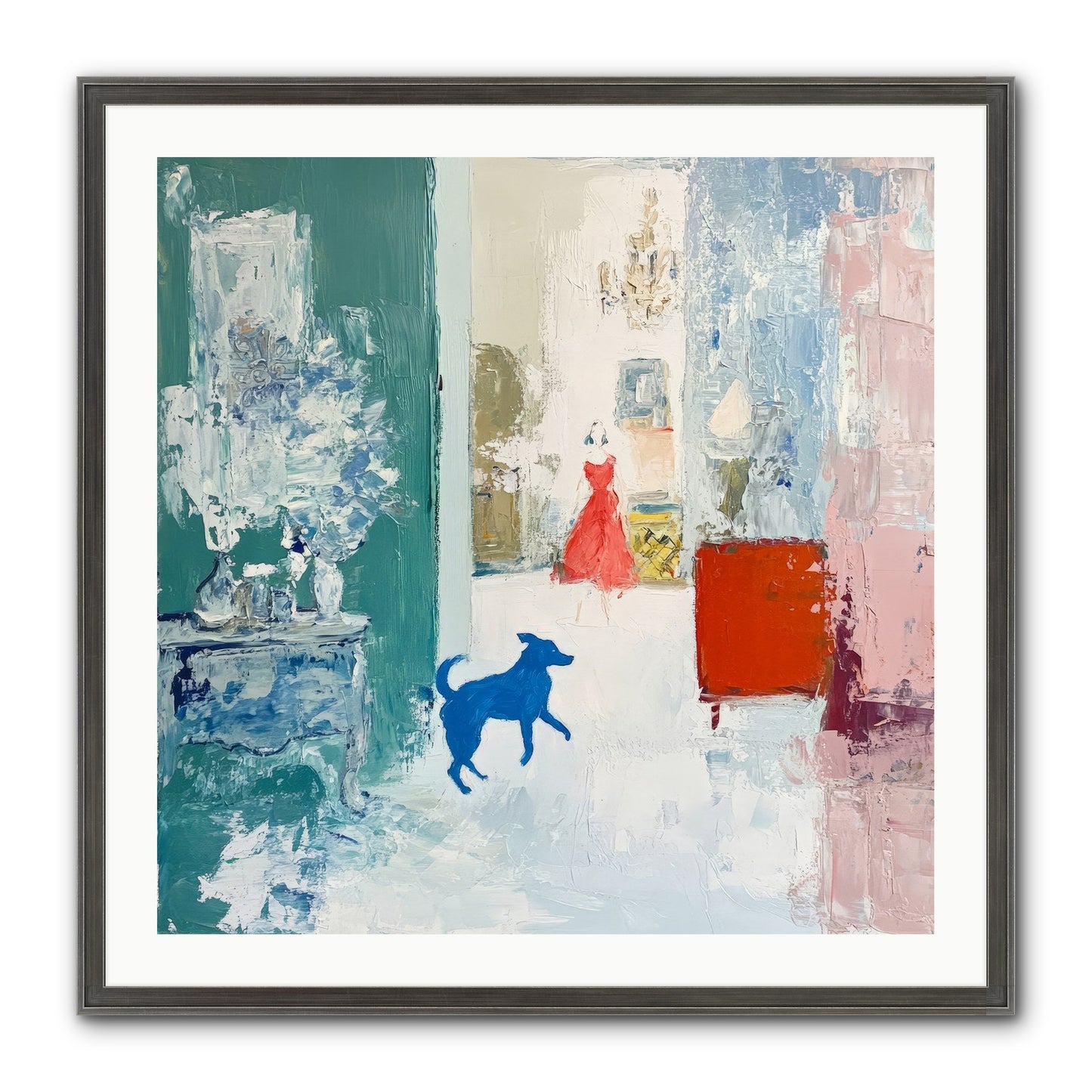 The Indigo Hound Framed Print - Slimwoods Black/Silver 30x30