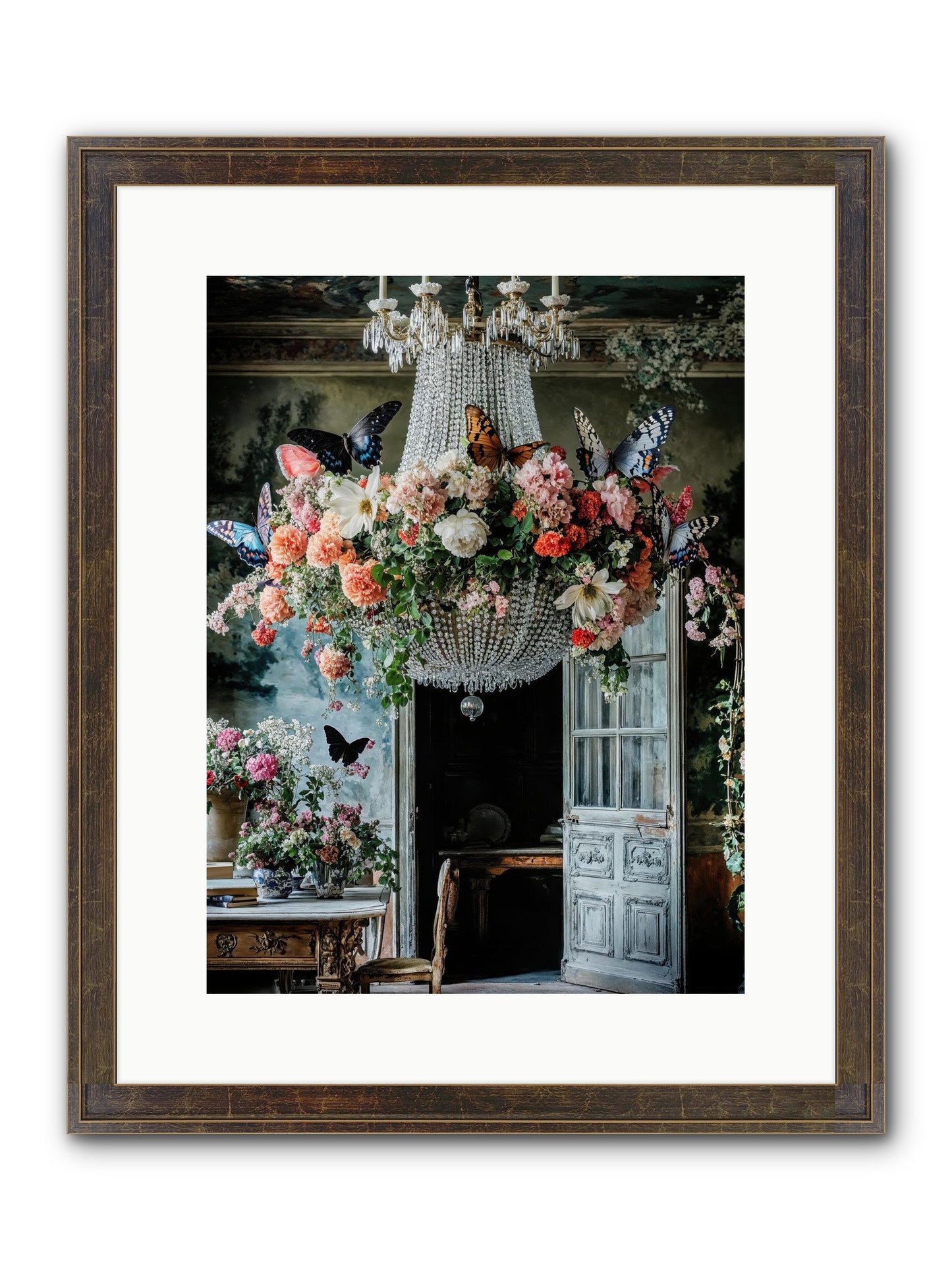 The Indoor Migration Framed Print - Slimwoods Black/Gold 12x16