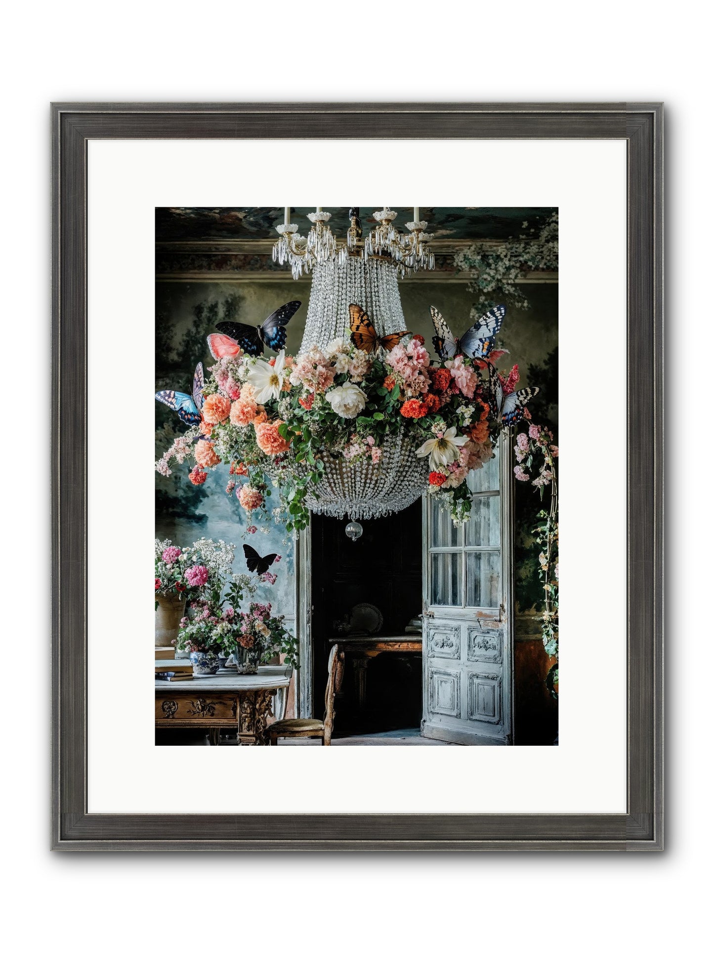 The Indoor Migration Framed Print - Slimwoods Black/Silver 12x16