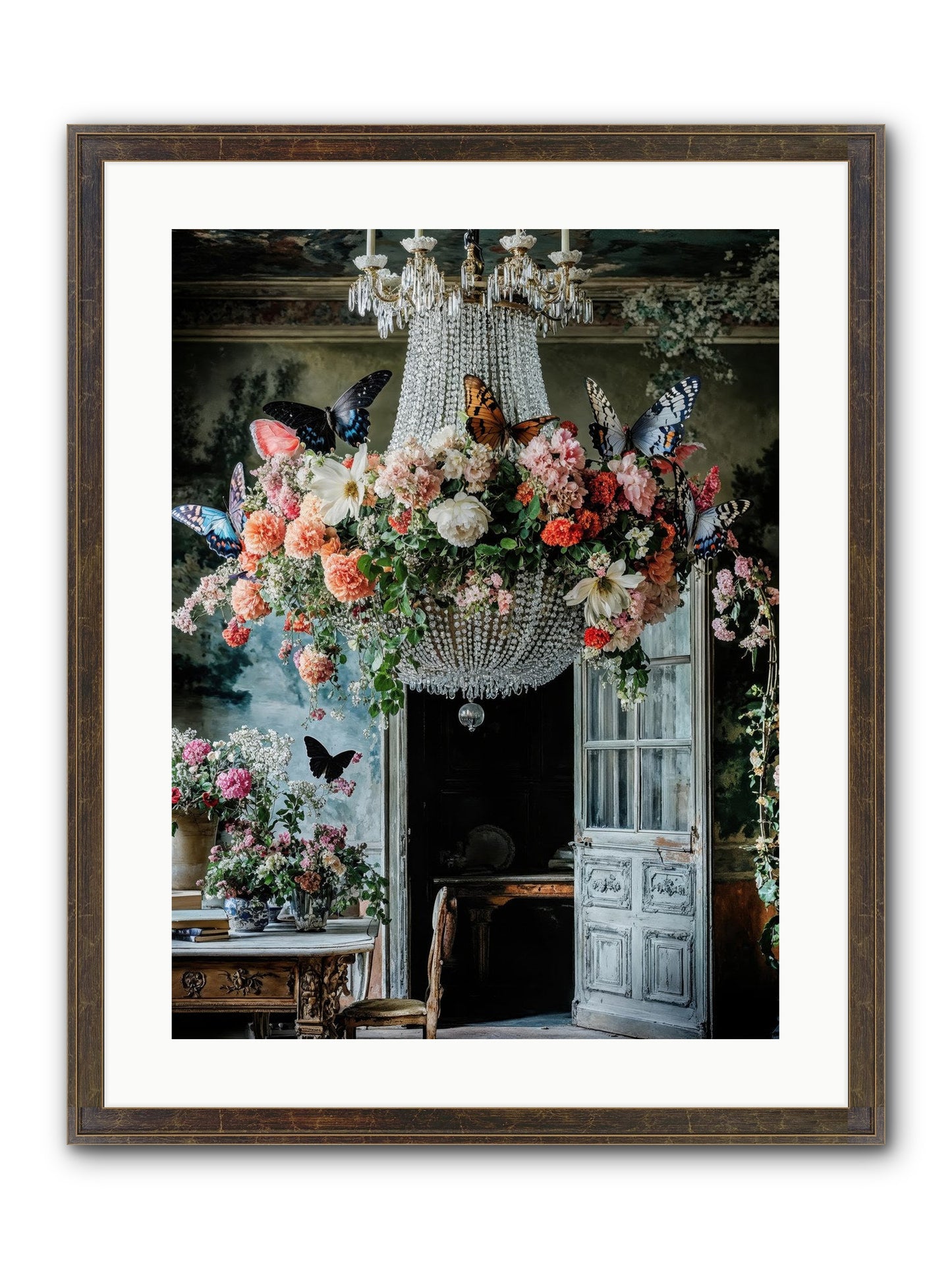 The Indoor Migration Framed Print - Slimwoods Black/Gold 18x24
