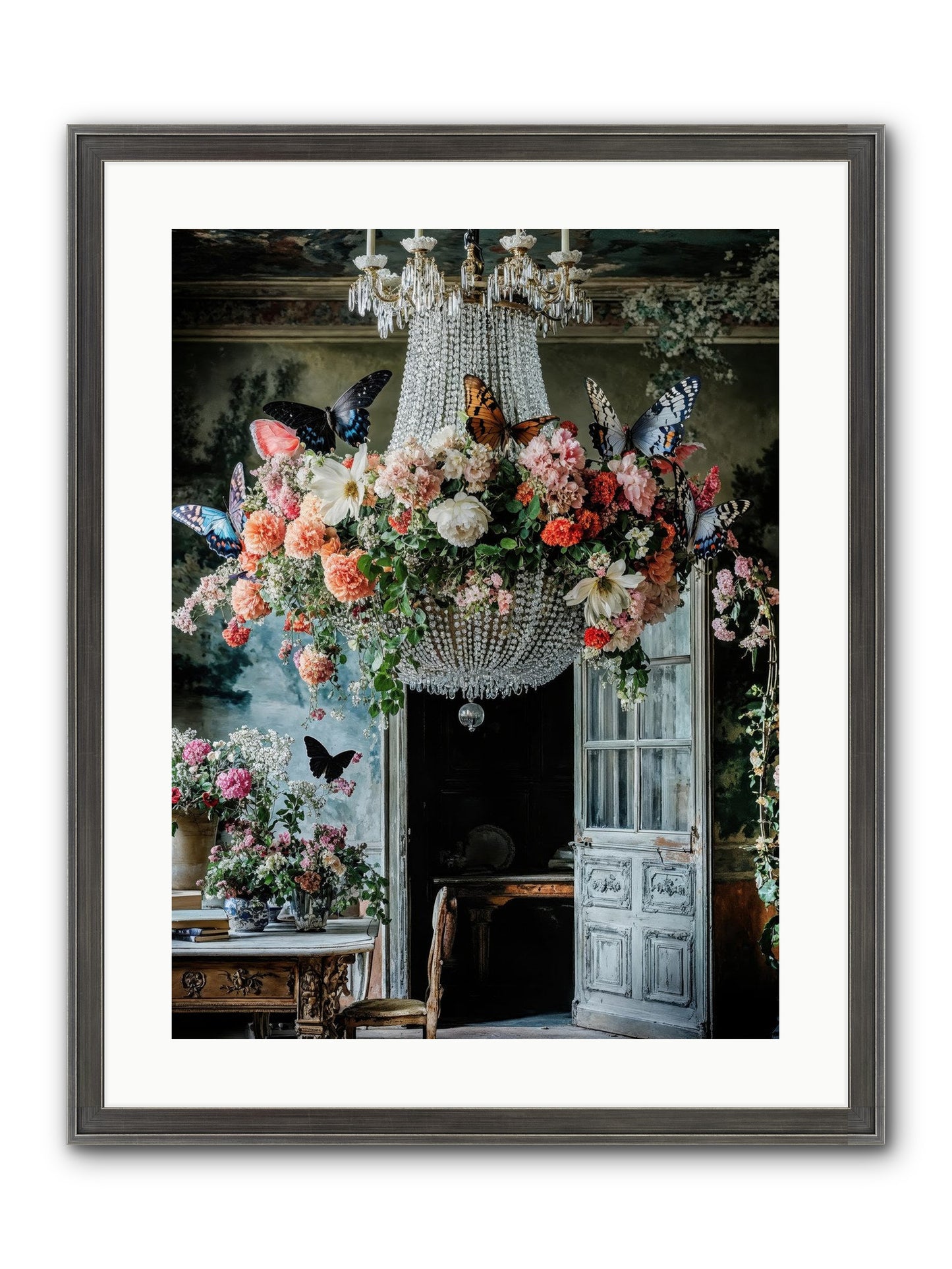 The Indoor Migration Framed Print - Slimwoods Black/Silver 18x24