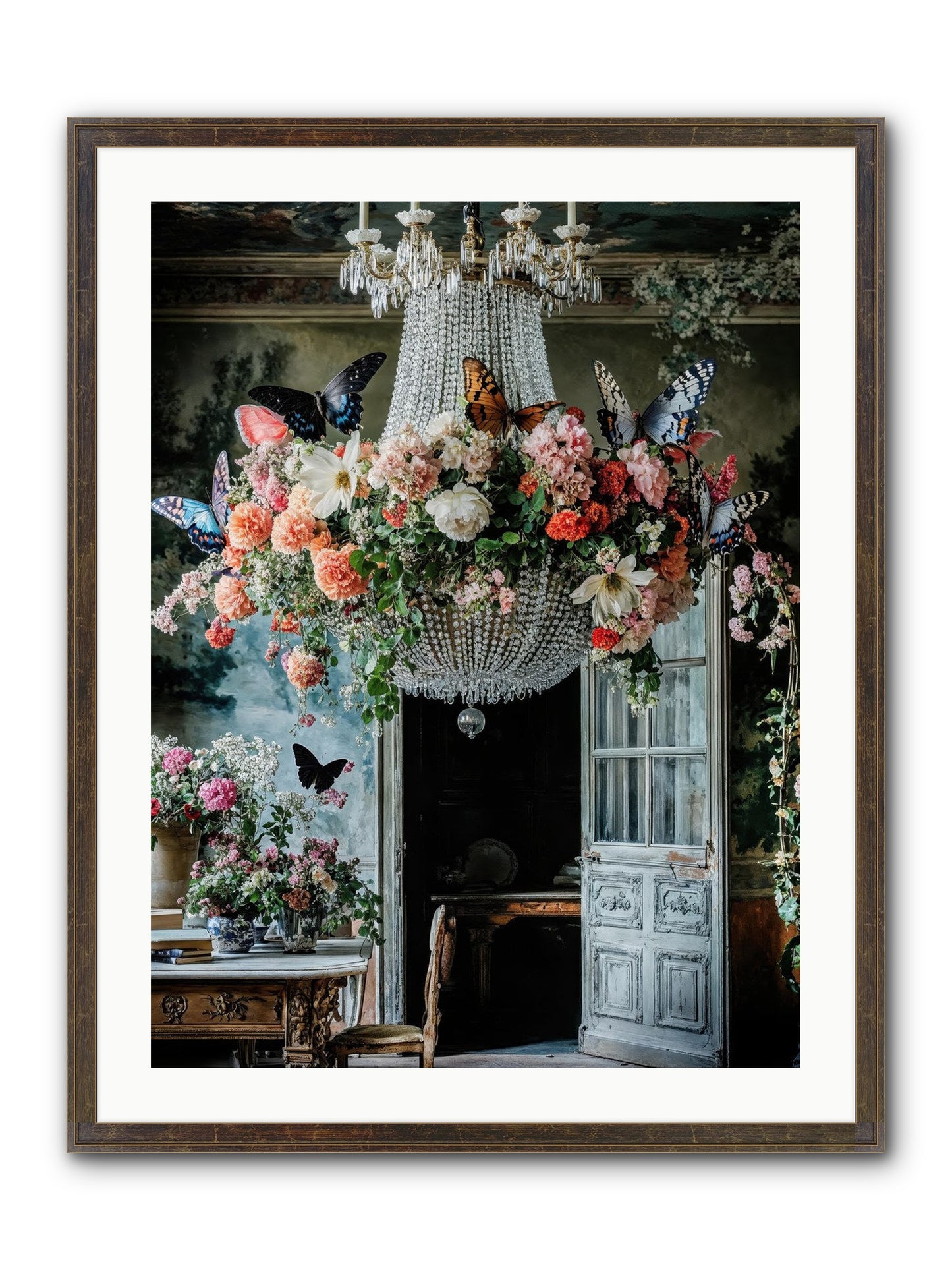 The Indoor Migration Framed Print - Slimwoods Black/Gold 24x32