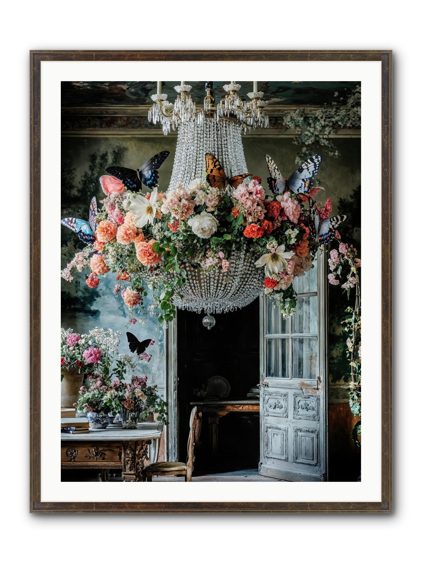 The Indoor Migration Framed Print - Slimwoods Black/Gold 30x40