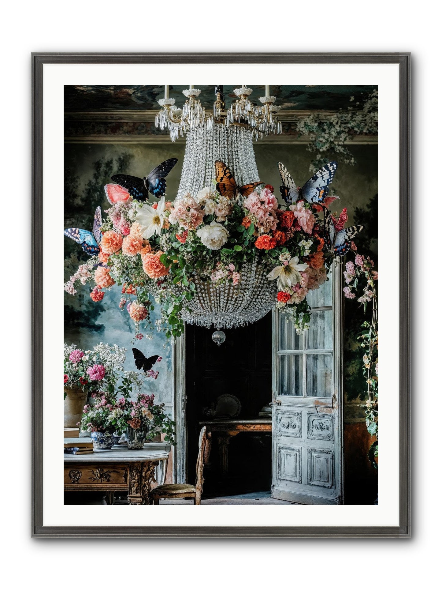 The Indoor Migration Framed Print - Slimwoods Black/Silver 30x40