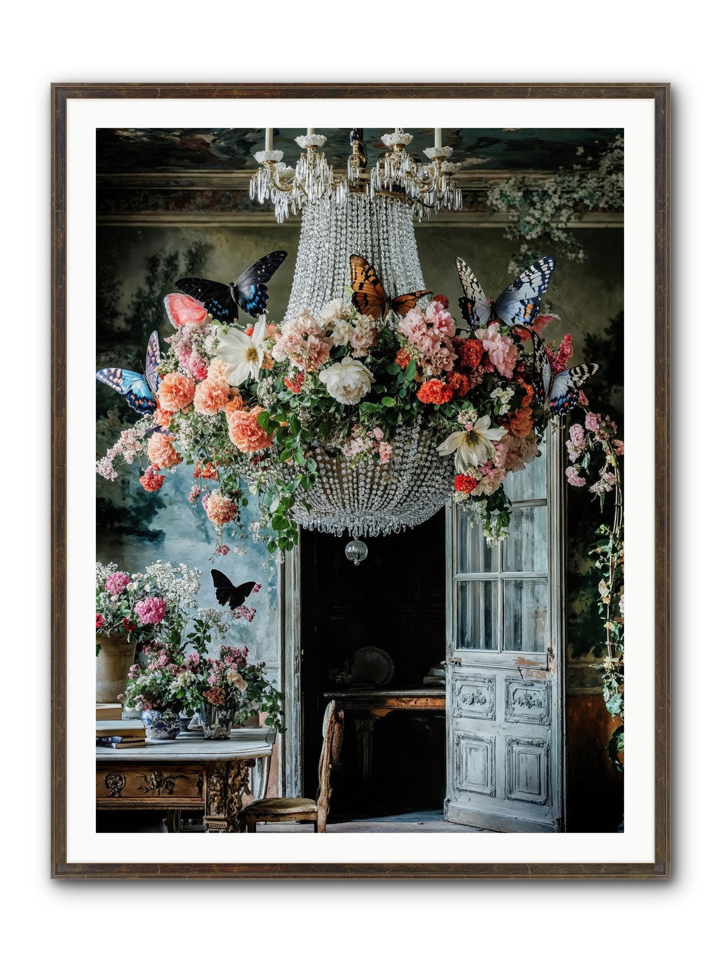 The Indoor Migration Framed Print - Slimwoods Black/Gold 36x48