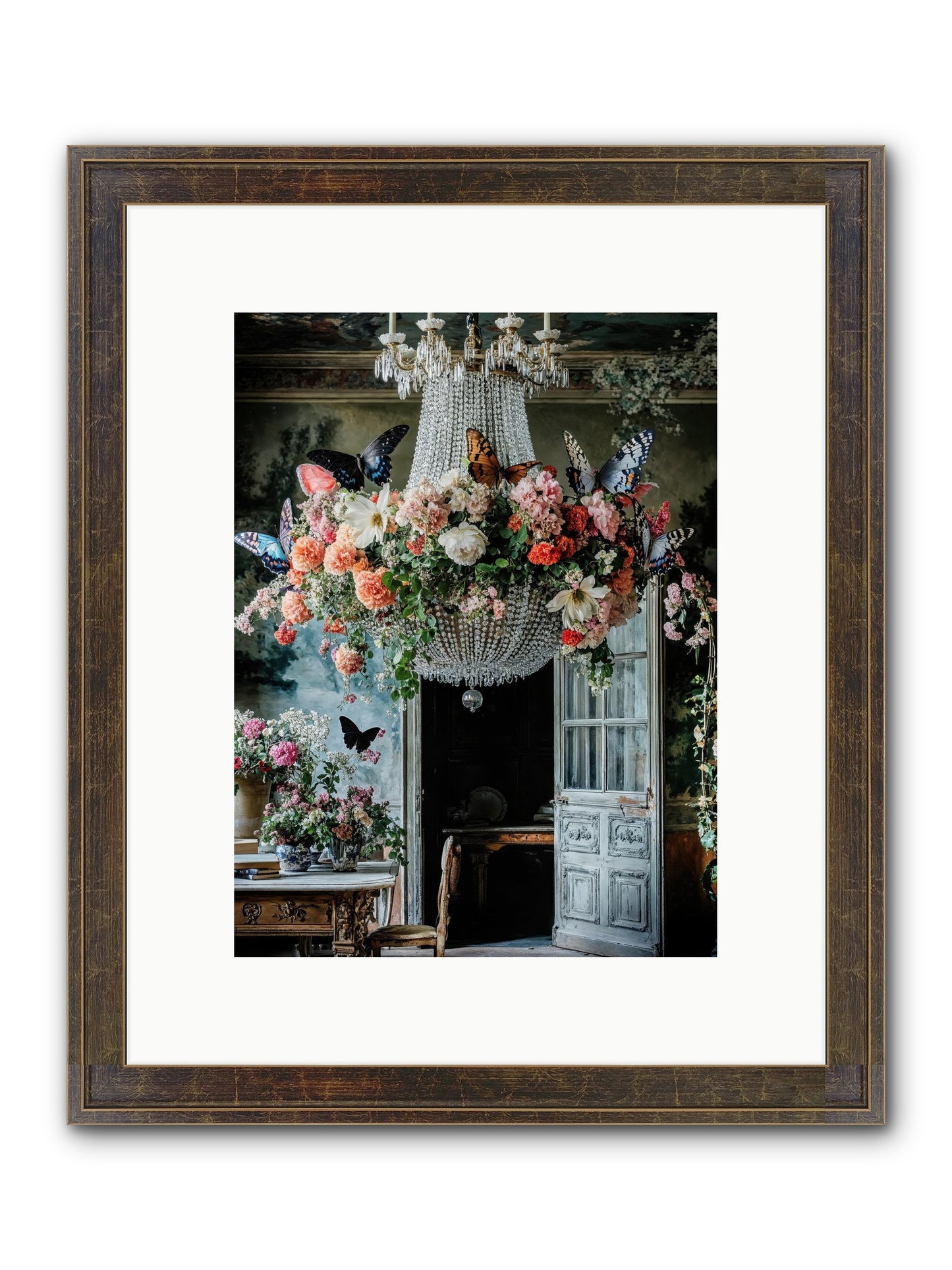 The Indoor Migration Framed Print - Slimwoods Black/Gold 9x12