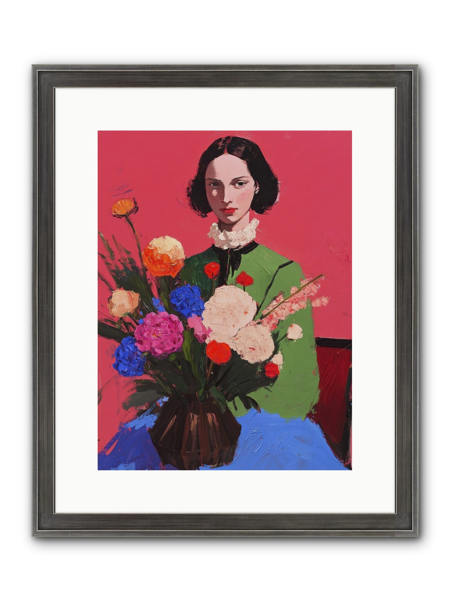 The Juniper Hall Framed Print - Slimwoods Black/Silver 12x16