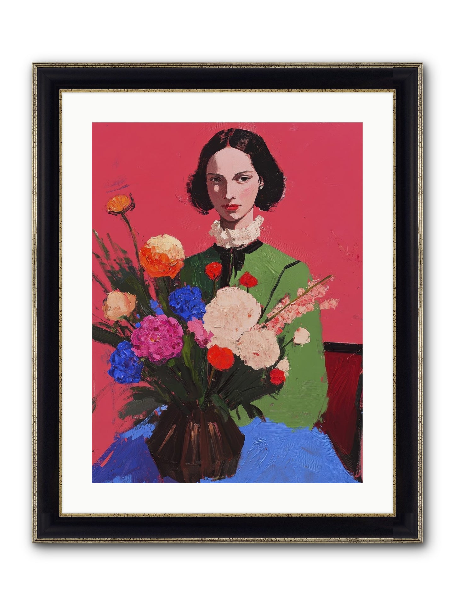 The Juniper Hall Framed Print - Black & Gold 18x24