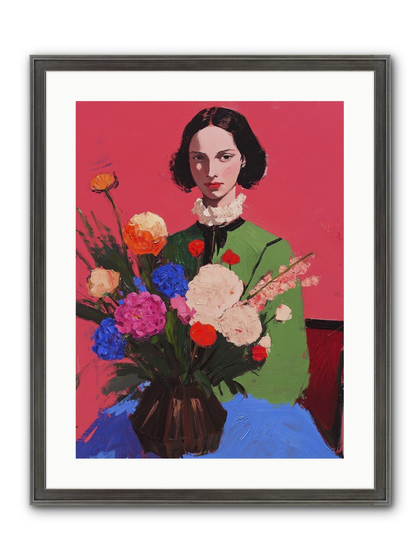 The Juniper Hall Framed Print - Slimwoods Black/Silver 18x24