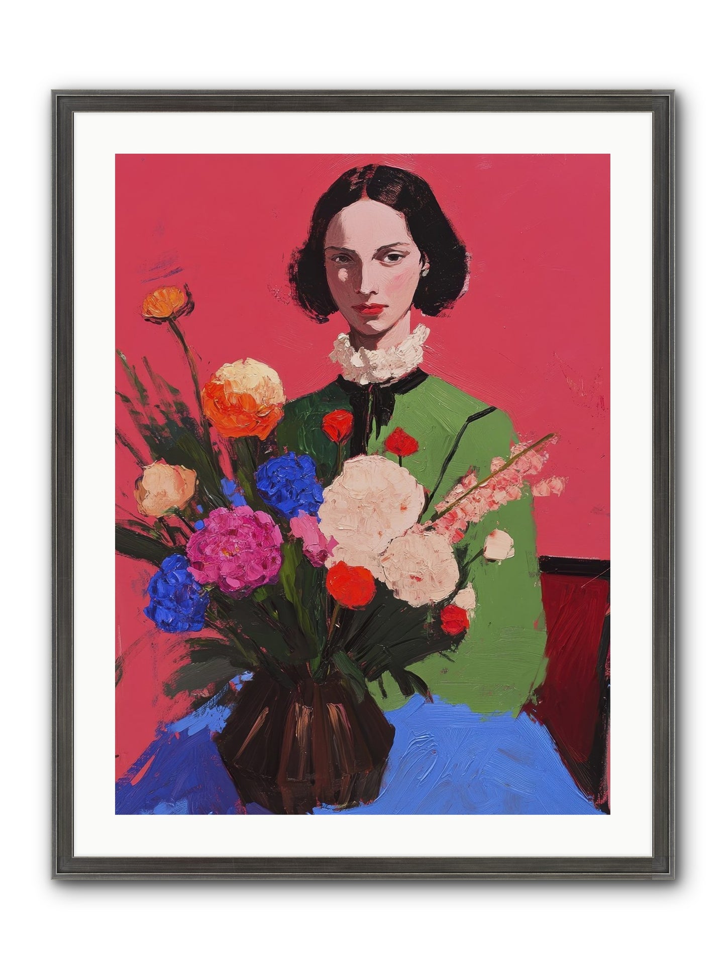 The Juniper Hall Framed Print - Slimwoods Black/Silver 24x32