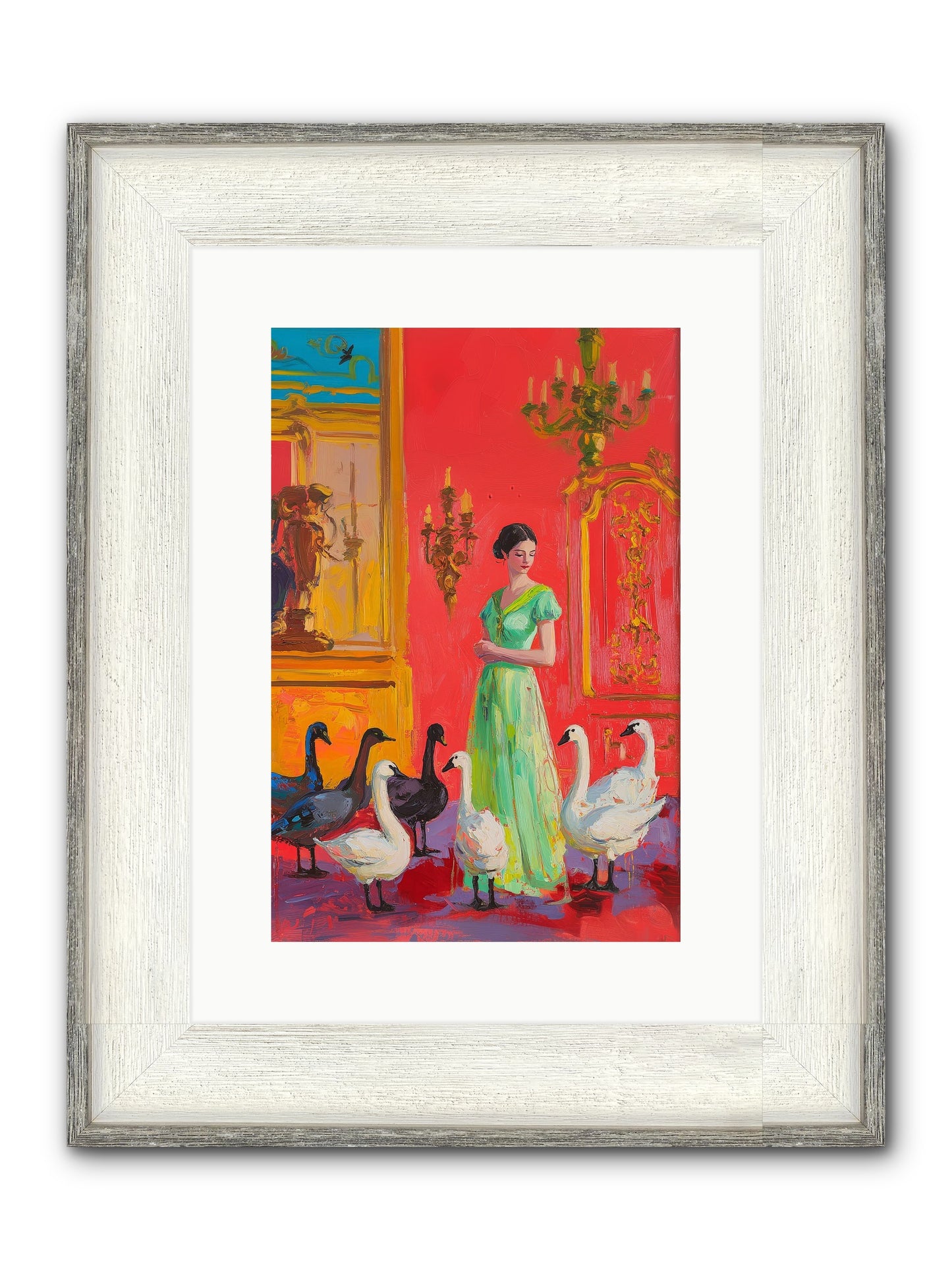 The Lake Keeper Framed Print - Driftwood White 10x15