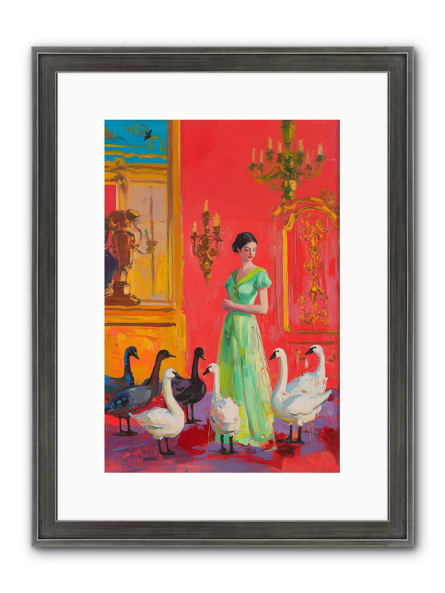 The Lake Keeper Framed Print - Slimwoods Black/Silver 10x15