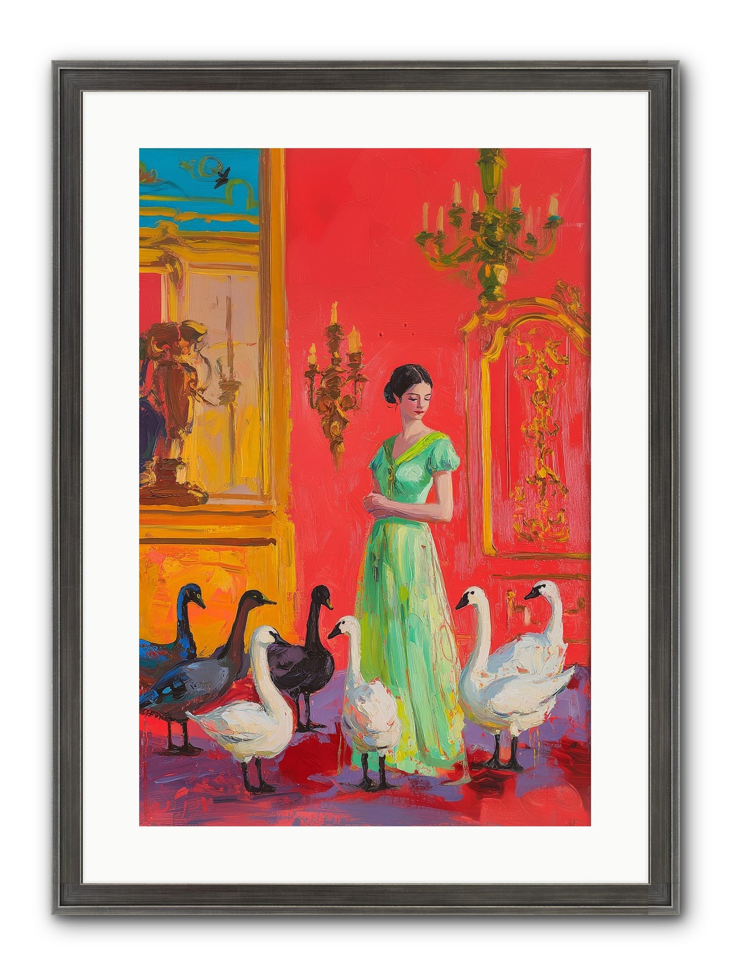 The Lake Keeper Framed Print - Slimwoods Black/Silver 16x24