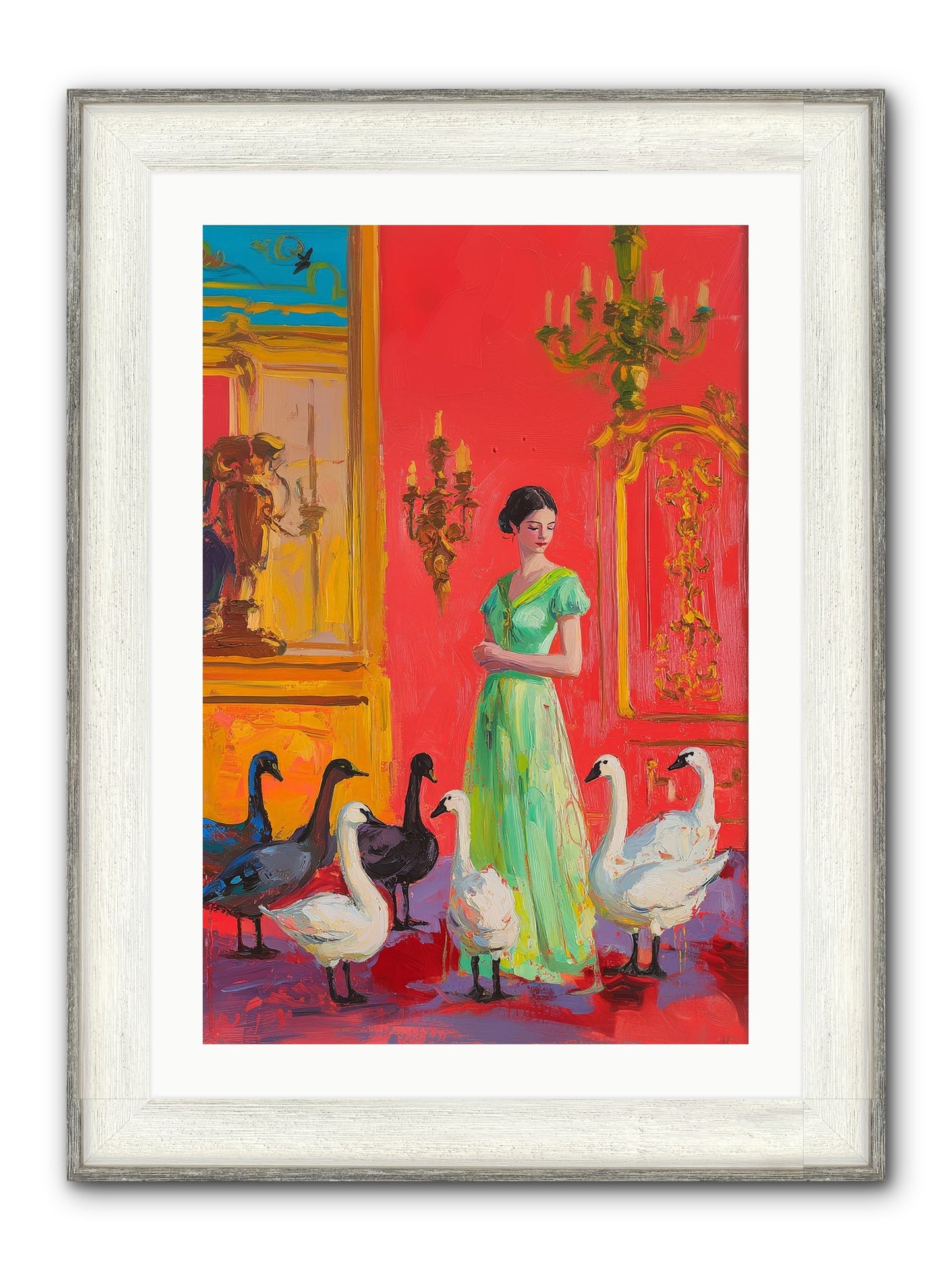 The Lake Keeper Framed Print - Driftwood White 20x30