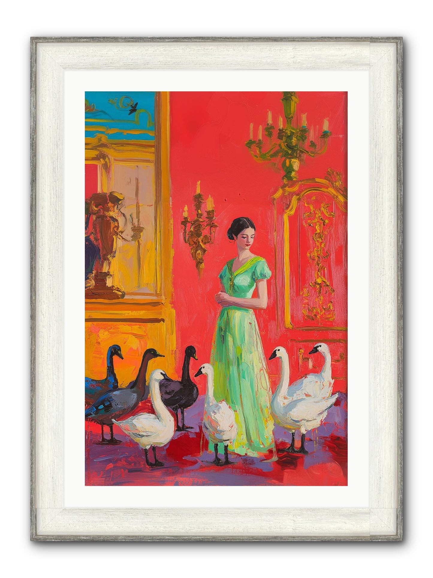 The Lake Keeper Framed Print - Driftwood White 24x36