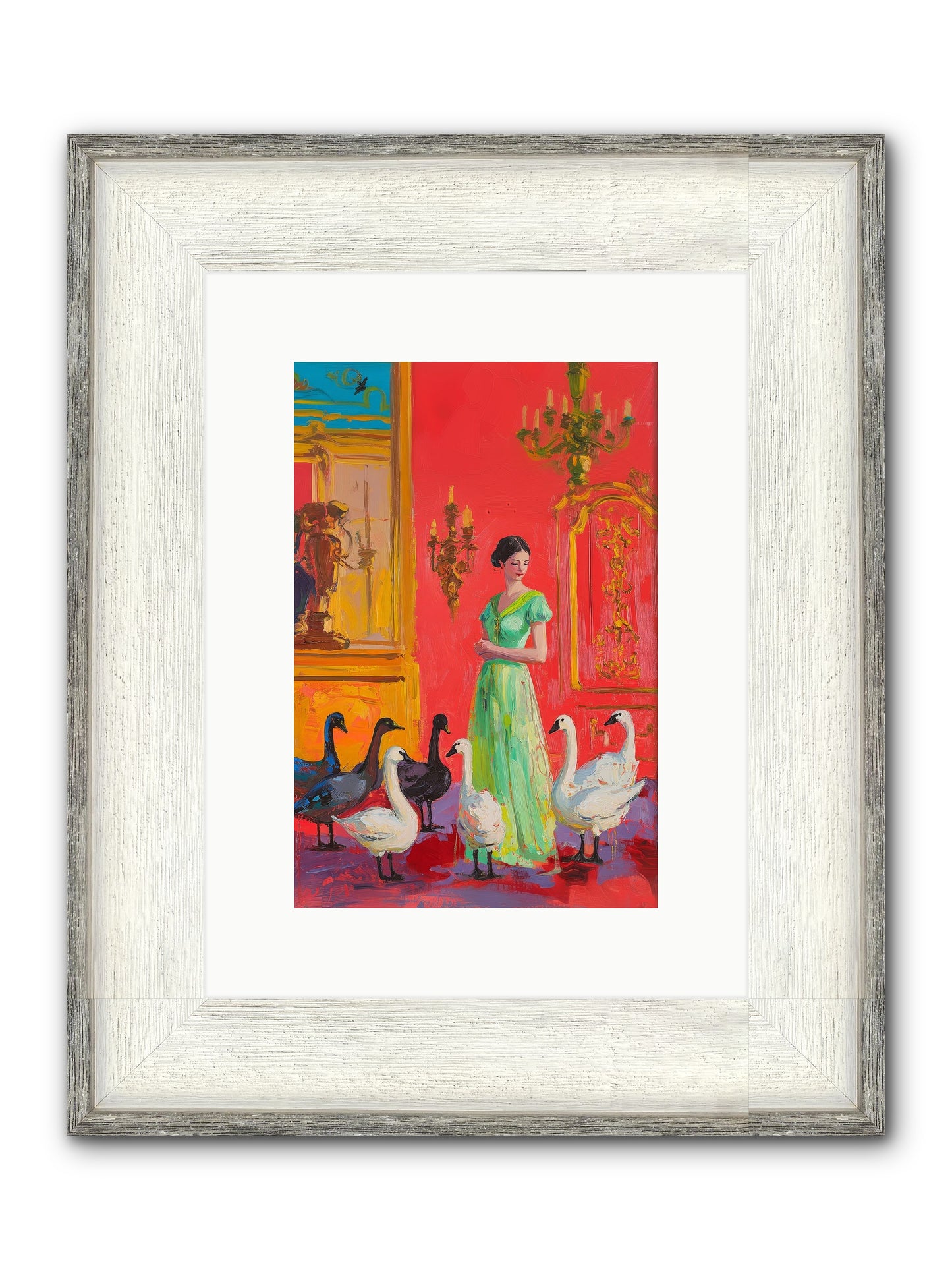 The Lake Keeper Framed Print - Driftwood White 8x12