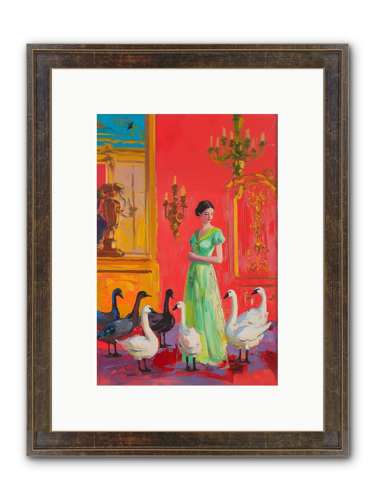 The Lake Keeper Framed Print - Slimwoods Black/Gold 8x12