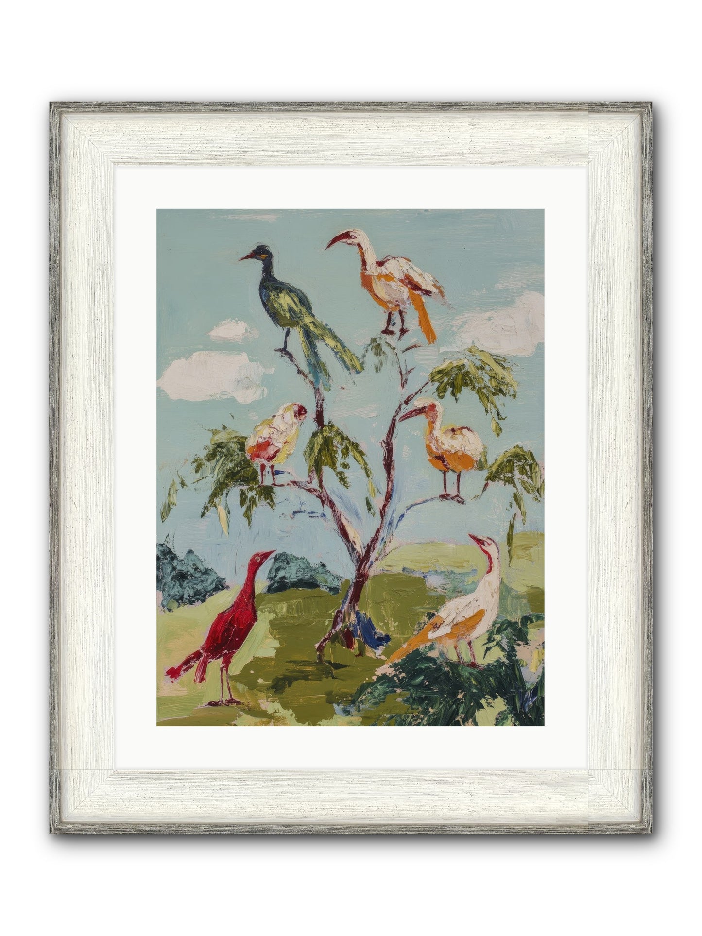 The Language Of Flight Framed Print - Driftwood White 18x24