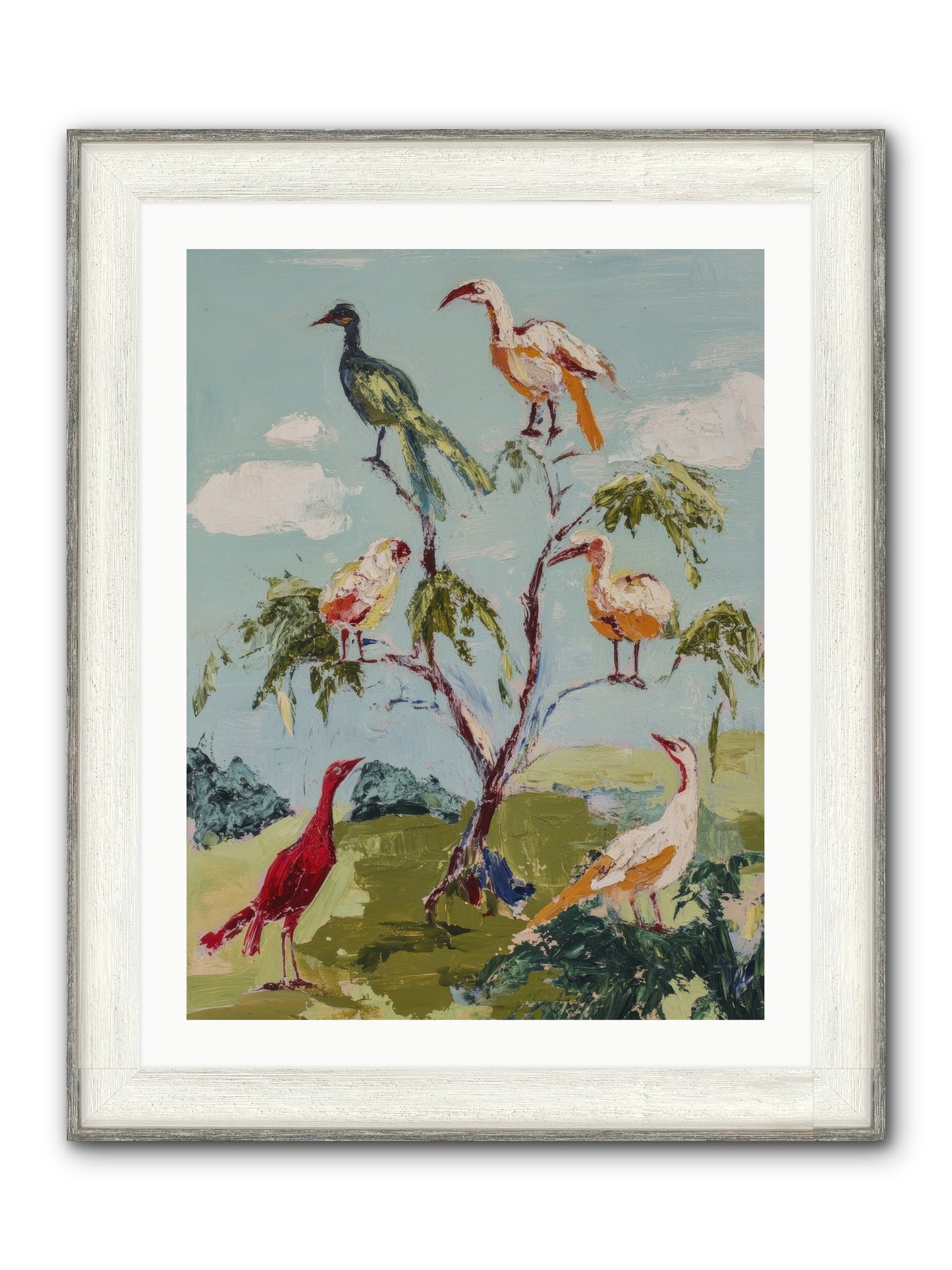 The Language Of Flight Framed Print - Driftwood White 24x32